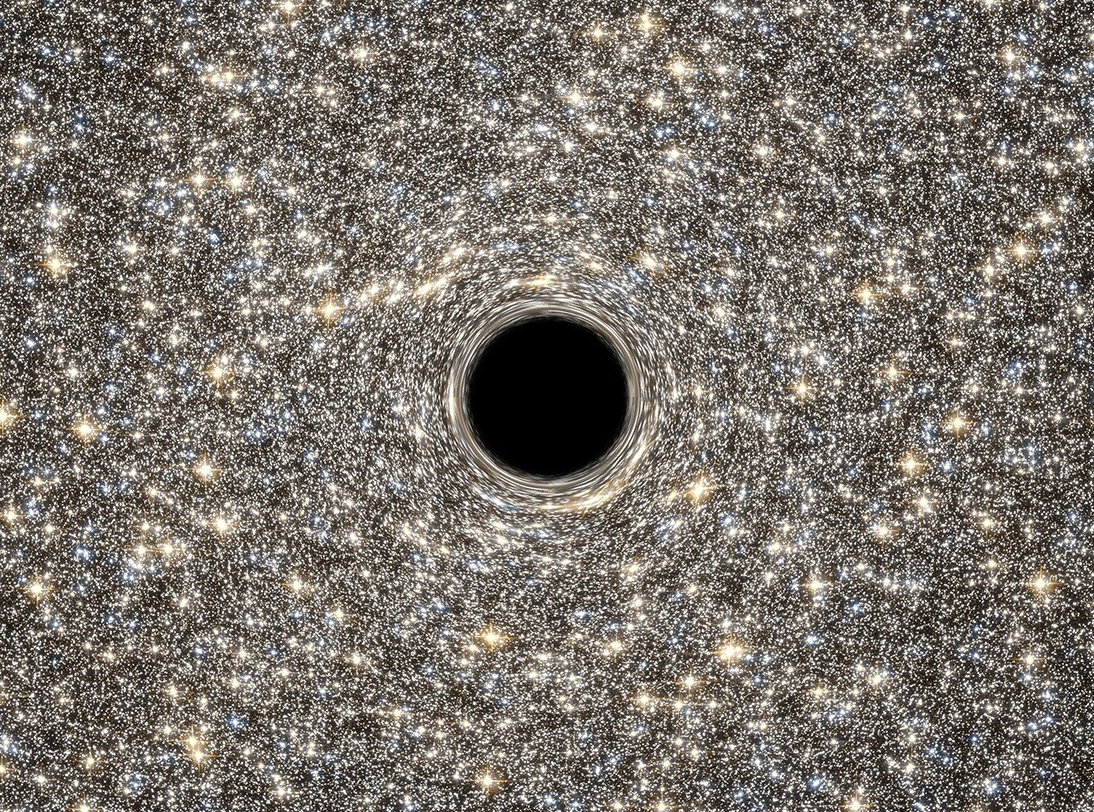Artists view of M60-UCD1 Black Hole