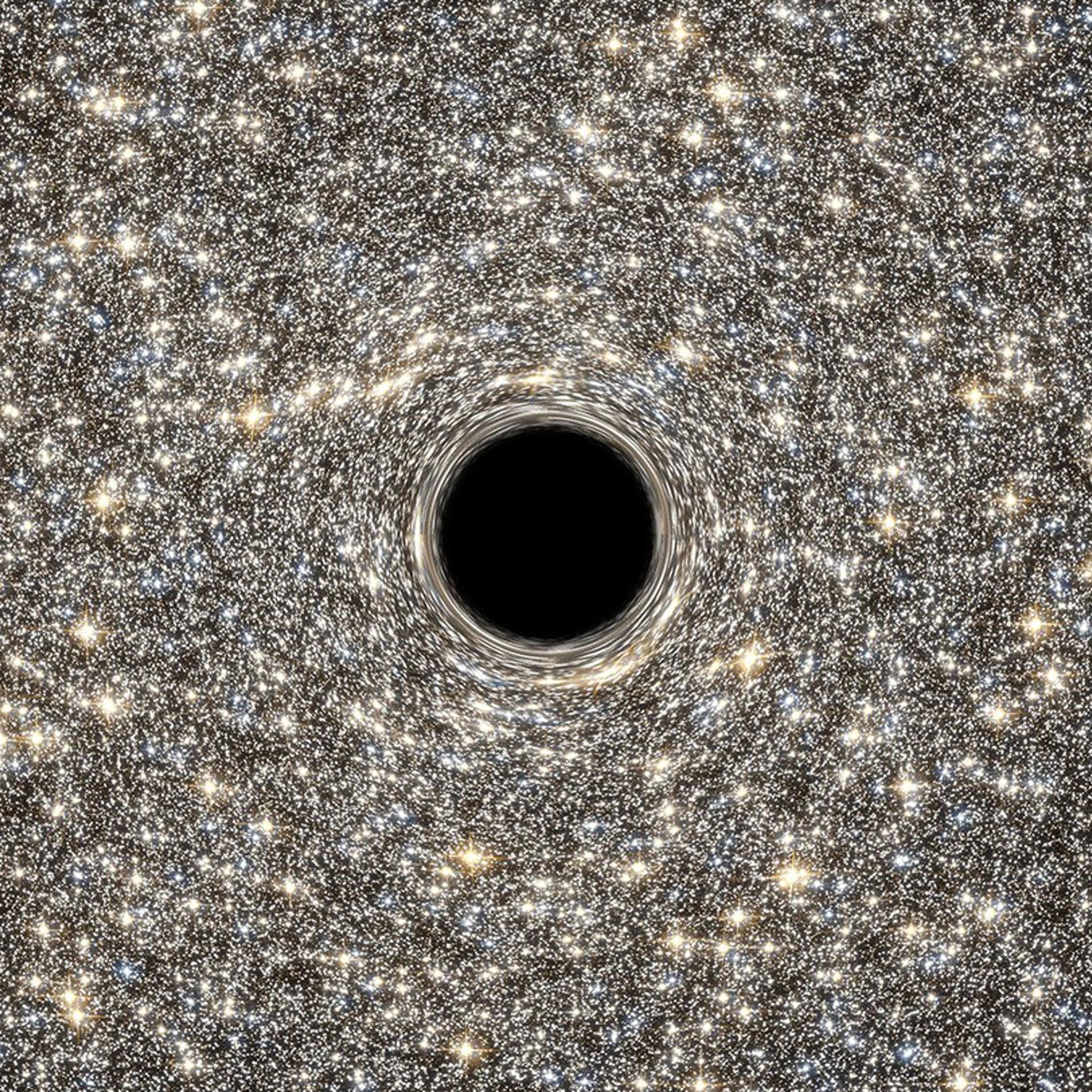 Artists view of M60-UCD1 Black Hole