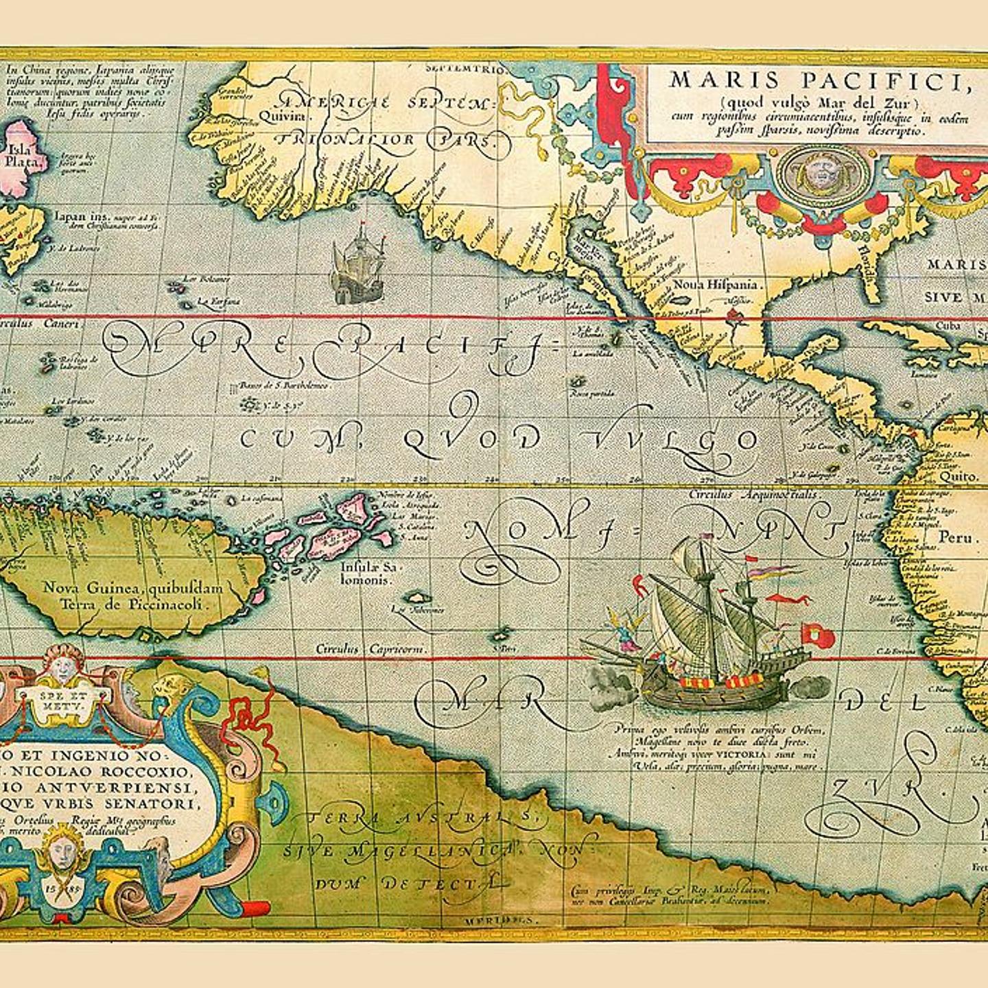 Map of the Pacific Ocean