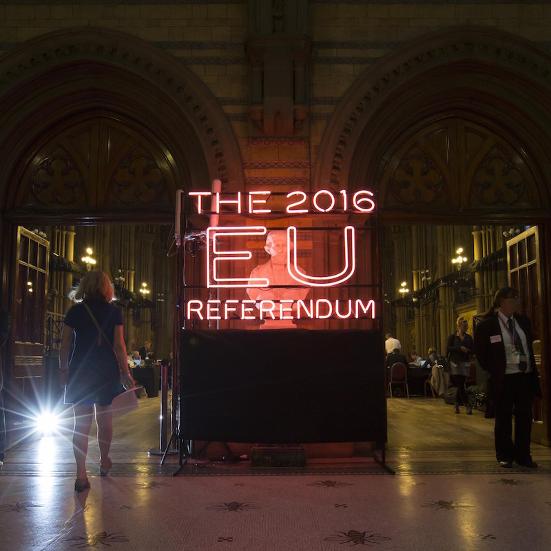 Voting in the EU referendum in Manchester
