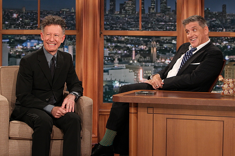 Lyle Lovett and Ferguson on the April 23, 2014 Late Late Show.