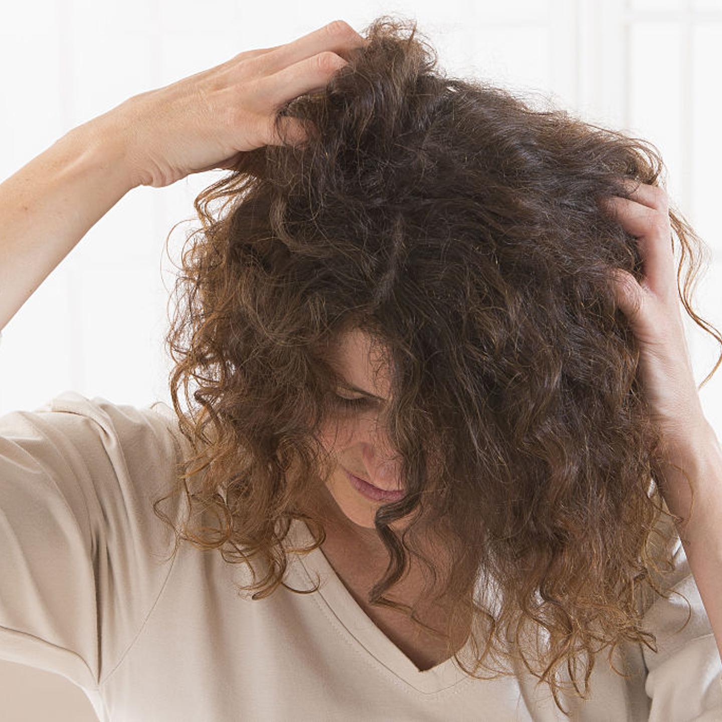 Woman with a migraine