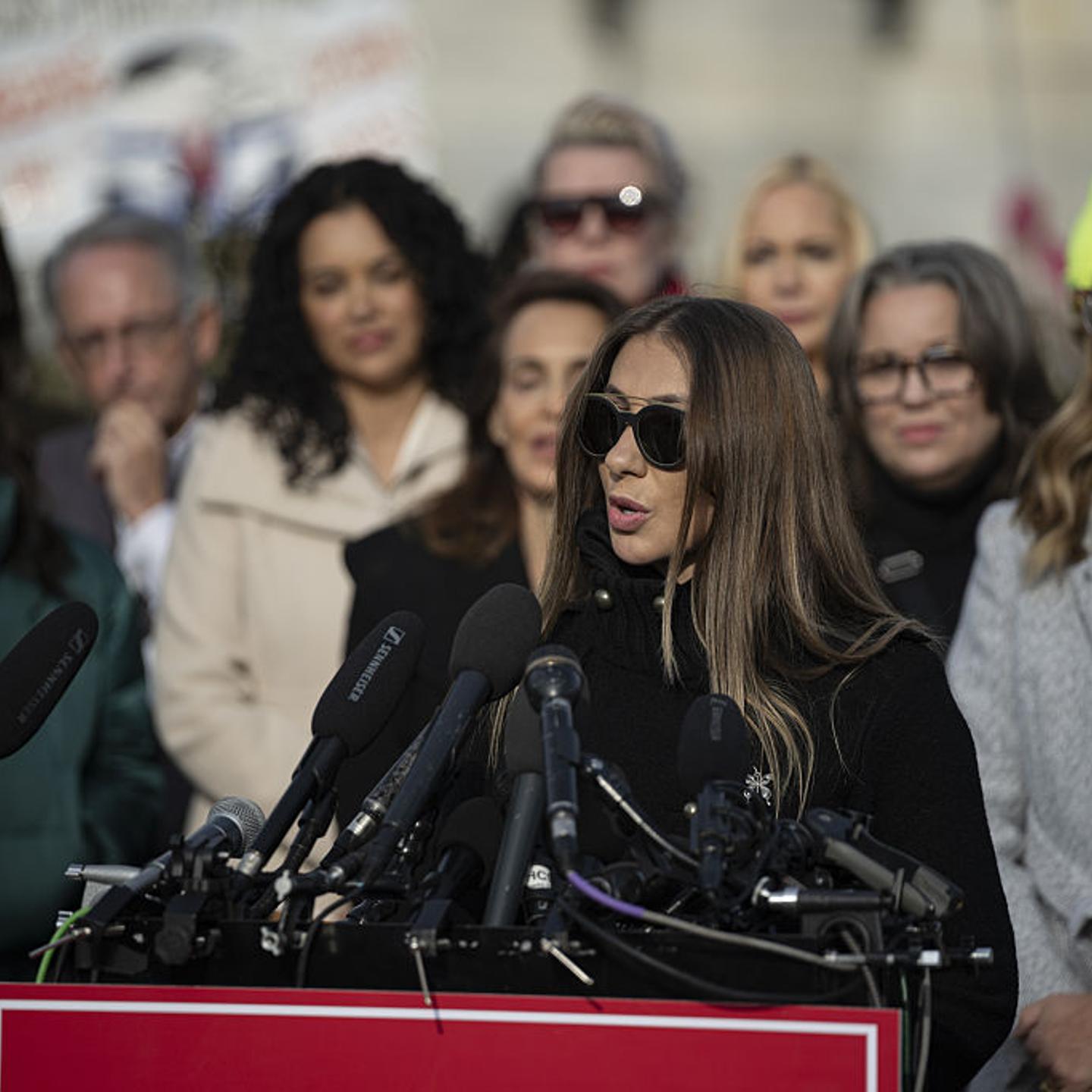 A press conference on the Epstein Files Transparency Act at the US Capitol