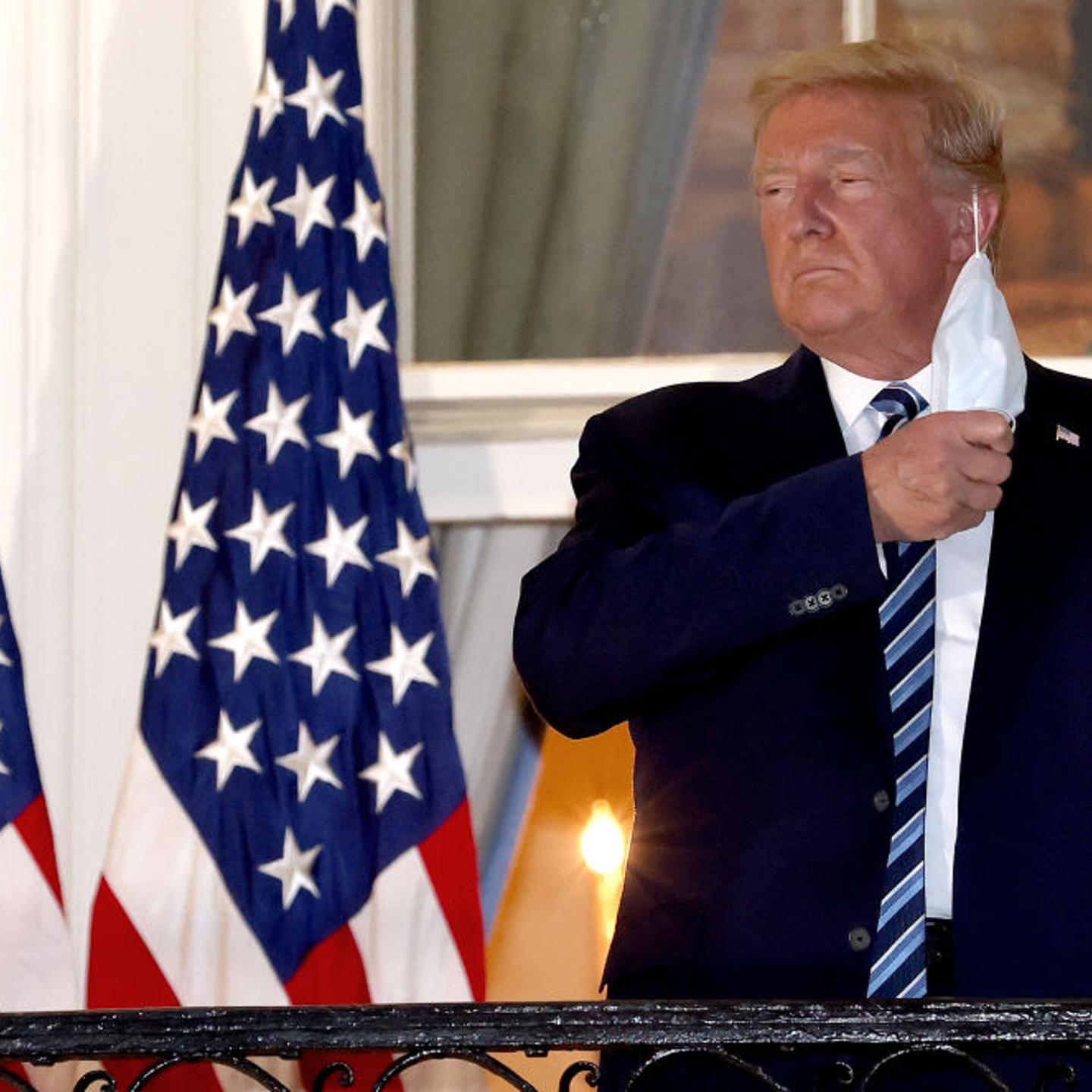 President Trump Arrives Back At White House After Stay At Walter Reed Medical Center For Covid
