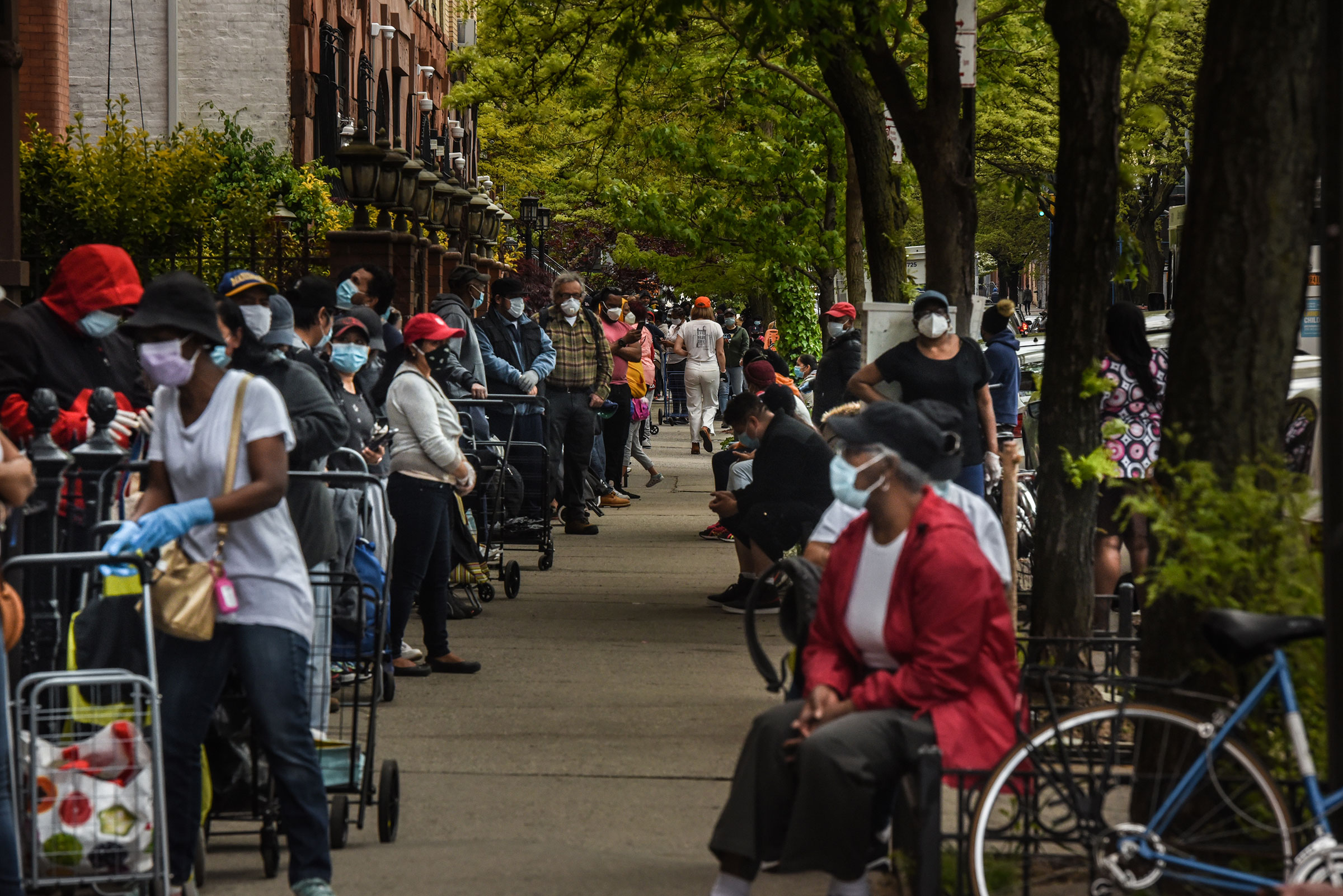 Food Bank Distributes To Those In Need At The Barclays Center In Brooklyn