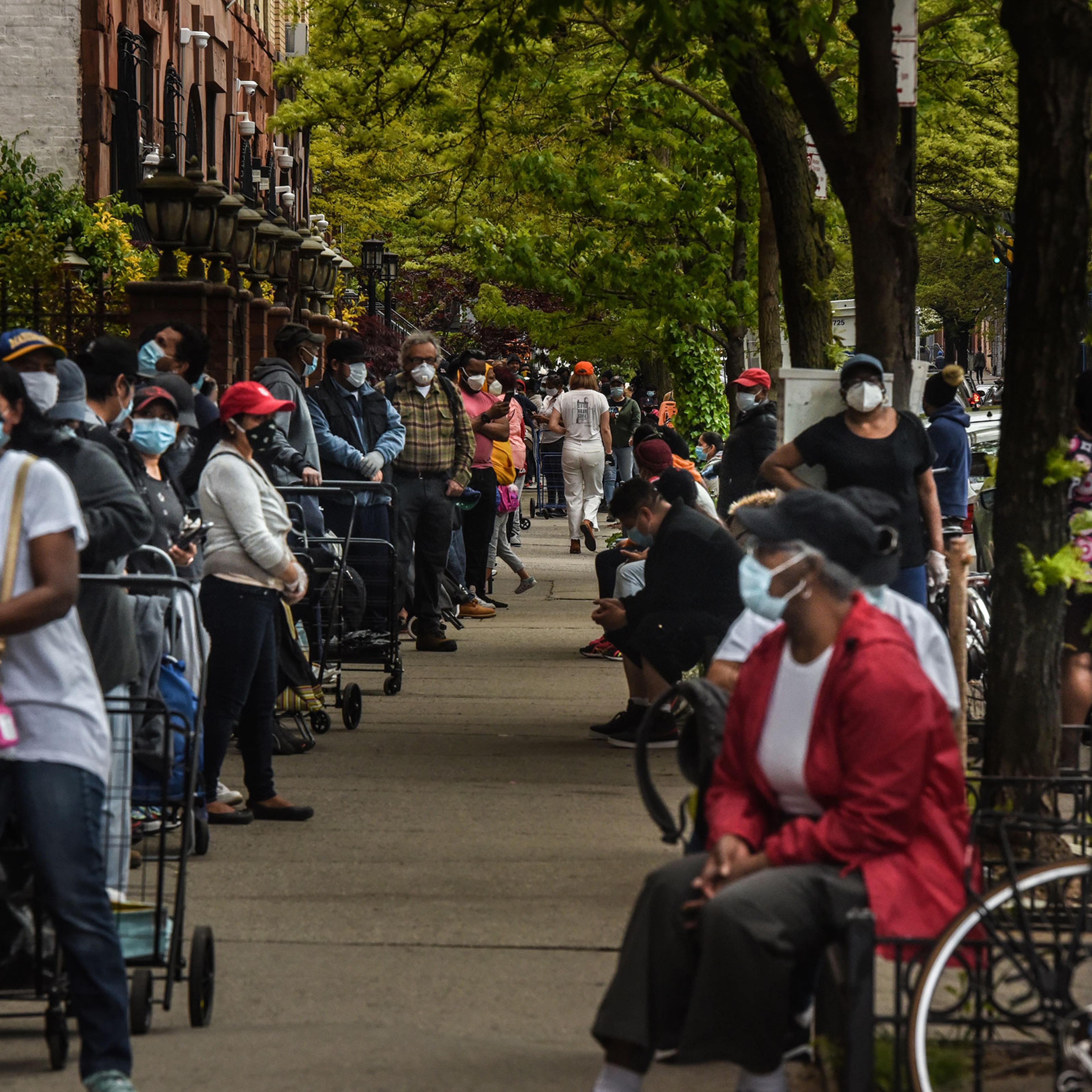 Food Bank Distributes To Those In Need At The Barclays Center In Brooklyn