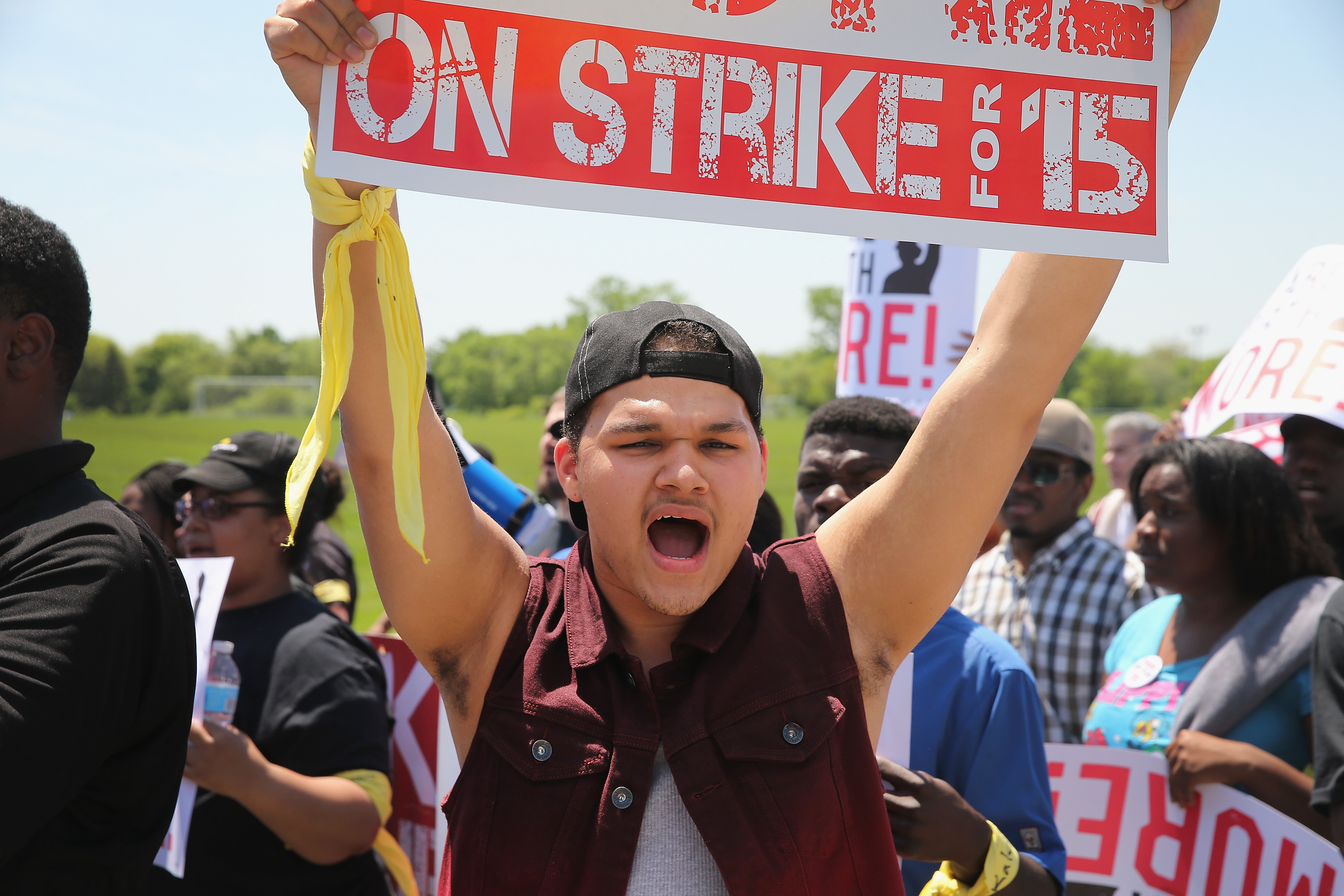 Fast Food Workers Protest For Increased Wages Ahead Of McDonald's Annual Shareholder Meeting