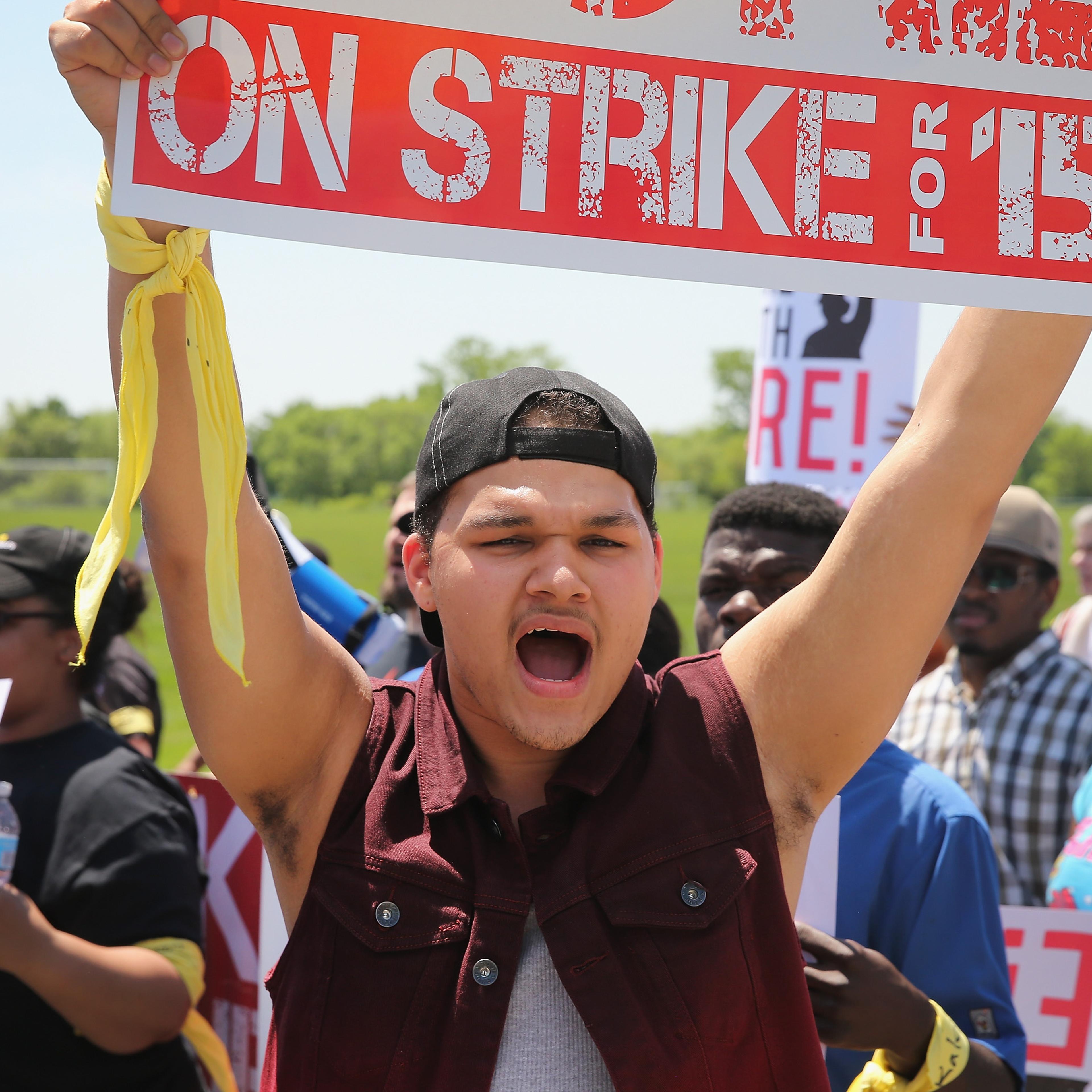 Fast Food Workers Protest For Increased Wages Ahead Of McDonald's Annual Shareholder Meeting