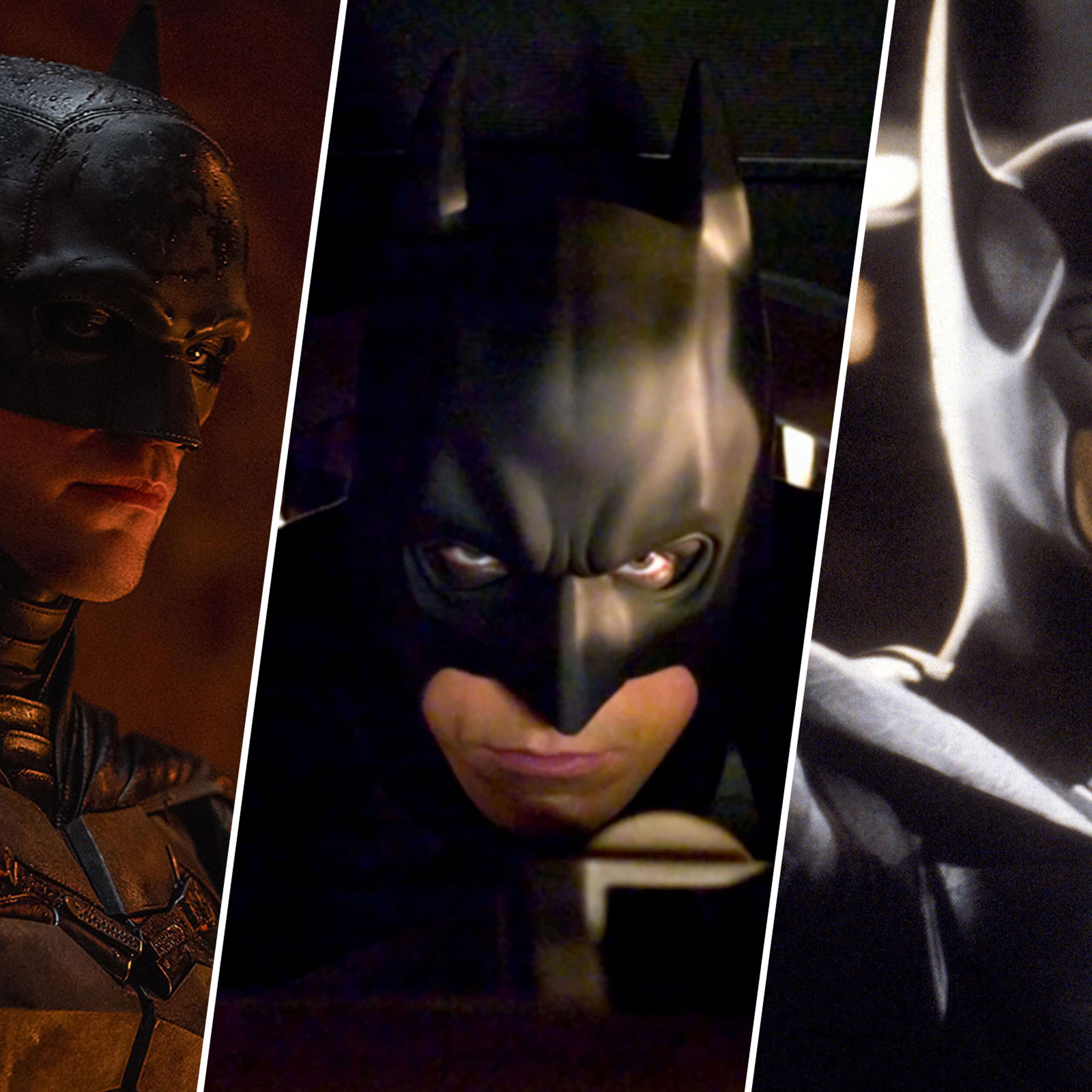 Robert Pattinson as Batman in <i>The Batman</i>;