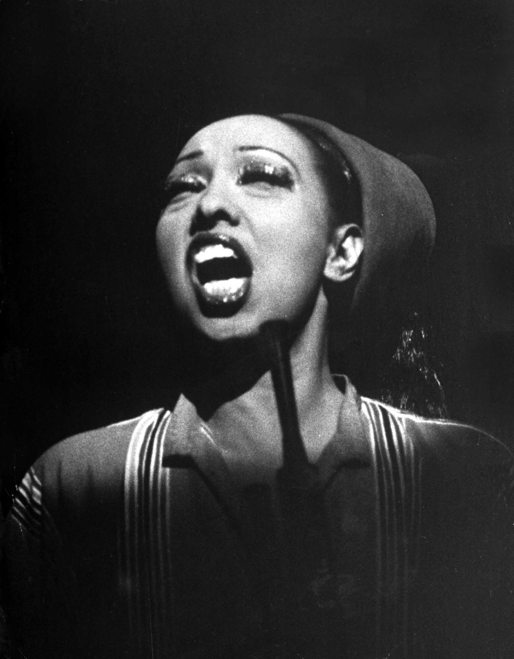 Josephine Baker performs at New York's Strand Theater in 1951.