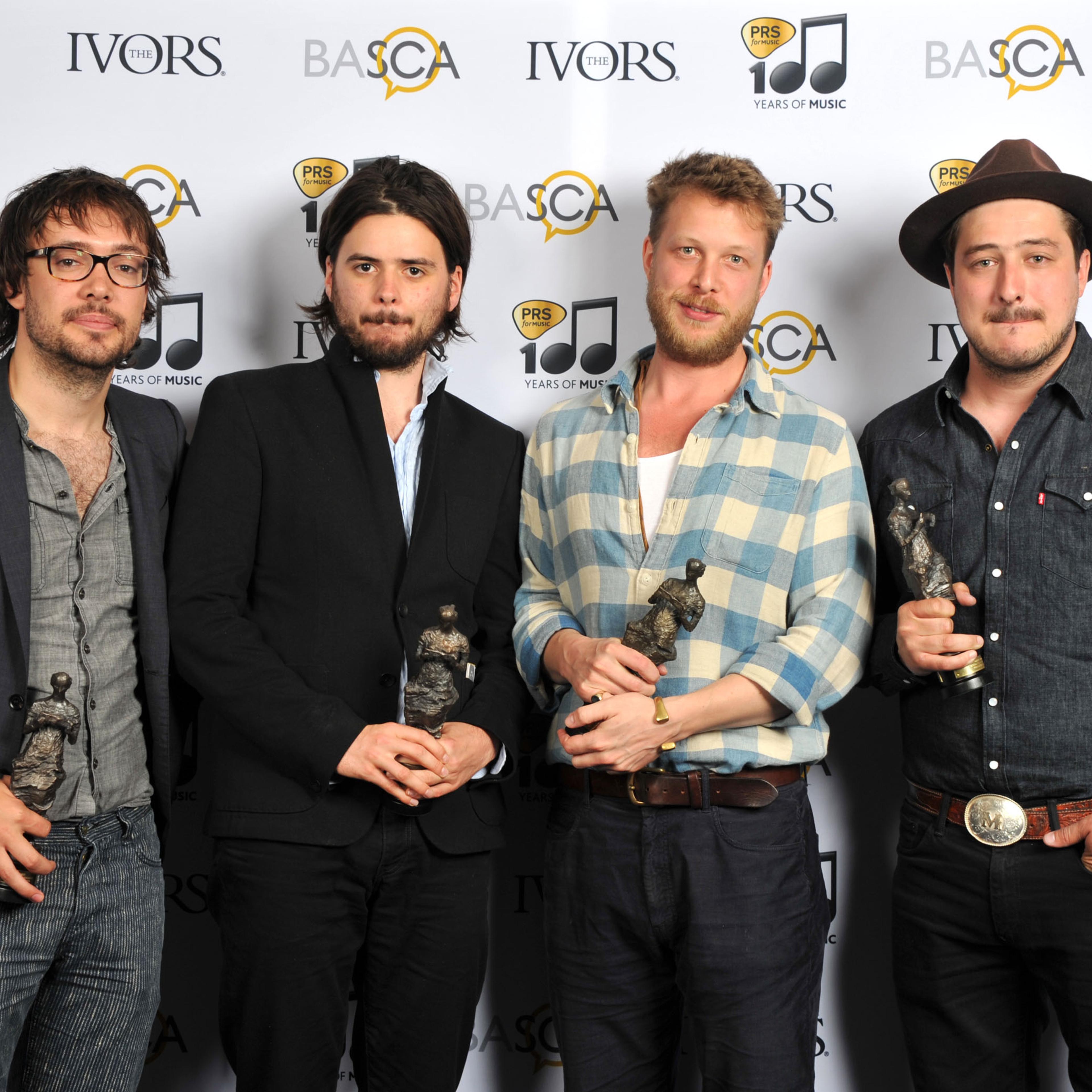 Mumford & Sons wins the International Achievement Awards at the 59th Ivor Novello Awards in London, England on May 22, 2014.