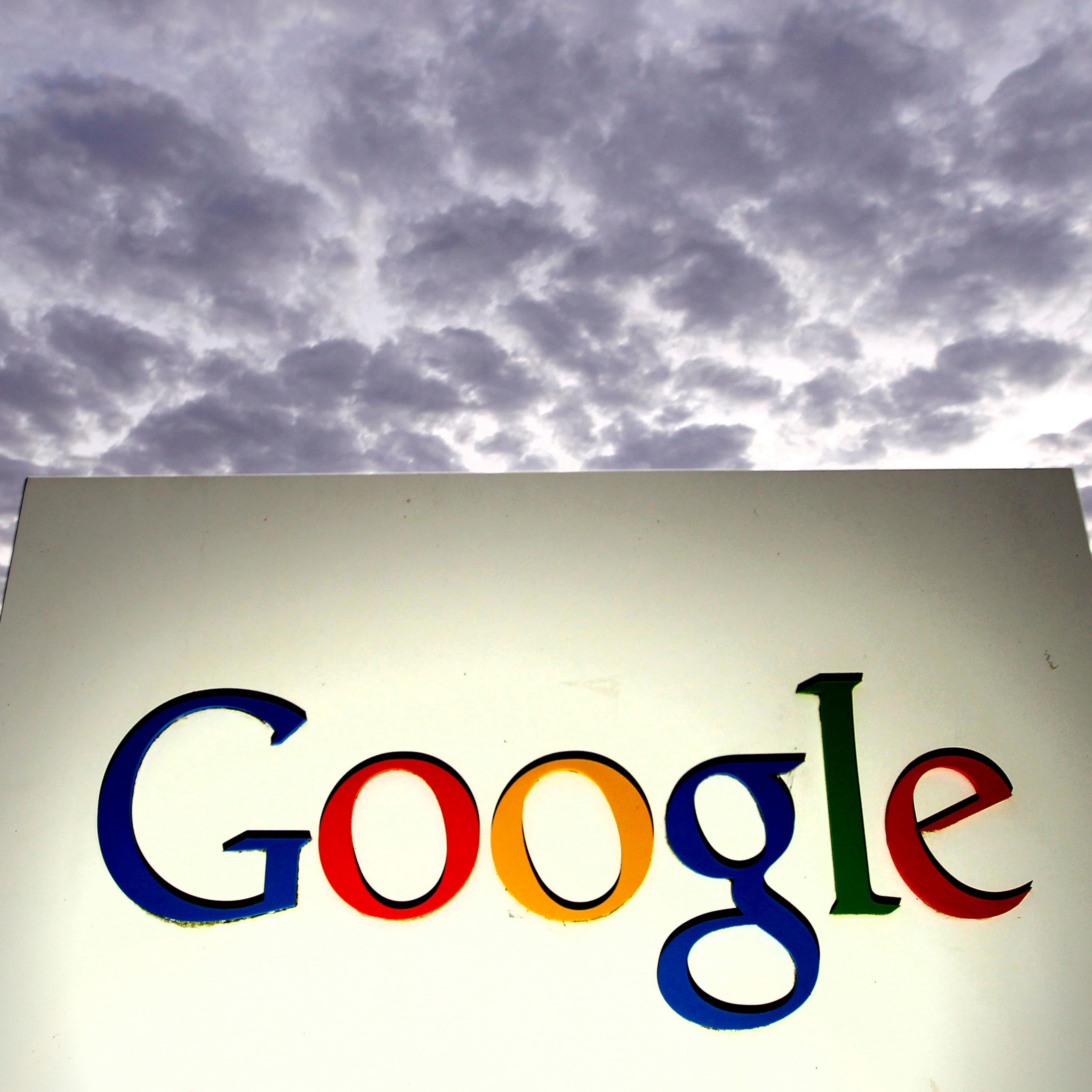 Signage outside the Google Inc. headquarters in Mountain View, California on Oct. 13, 2010.