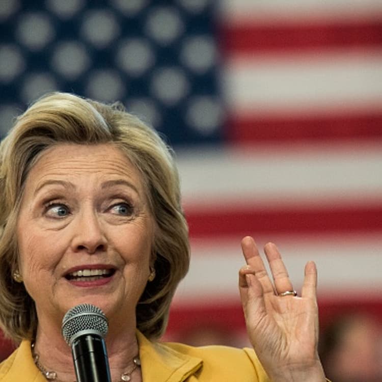 Secretary Hillary Clinton speaks to voters at a town hall meeting in Nashua, New Hampshire, on Tuesday, July 28, 2015.