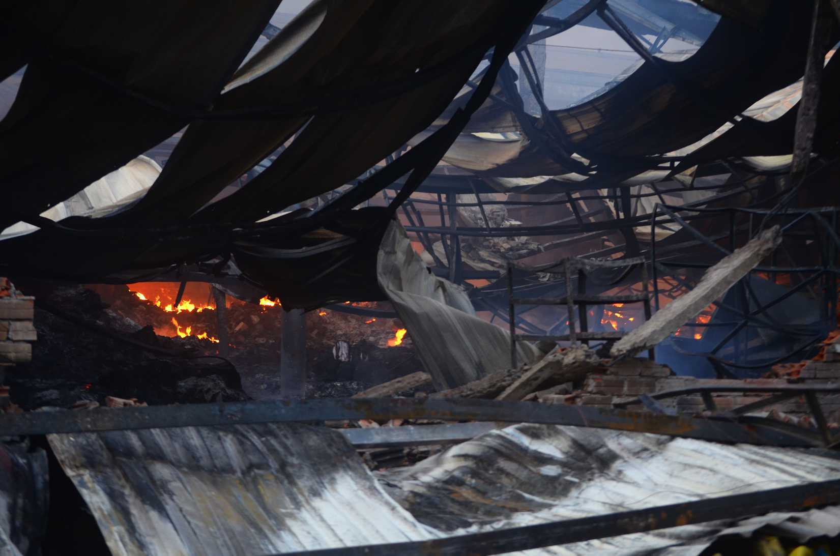 A general view of a damaged Chinese owned shoe factory is seen in Vietnam's southern Binh Duong province May 14, 2014.