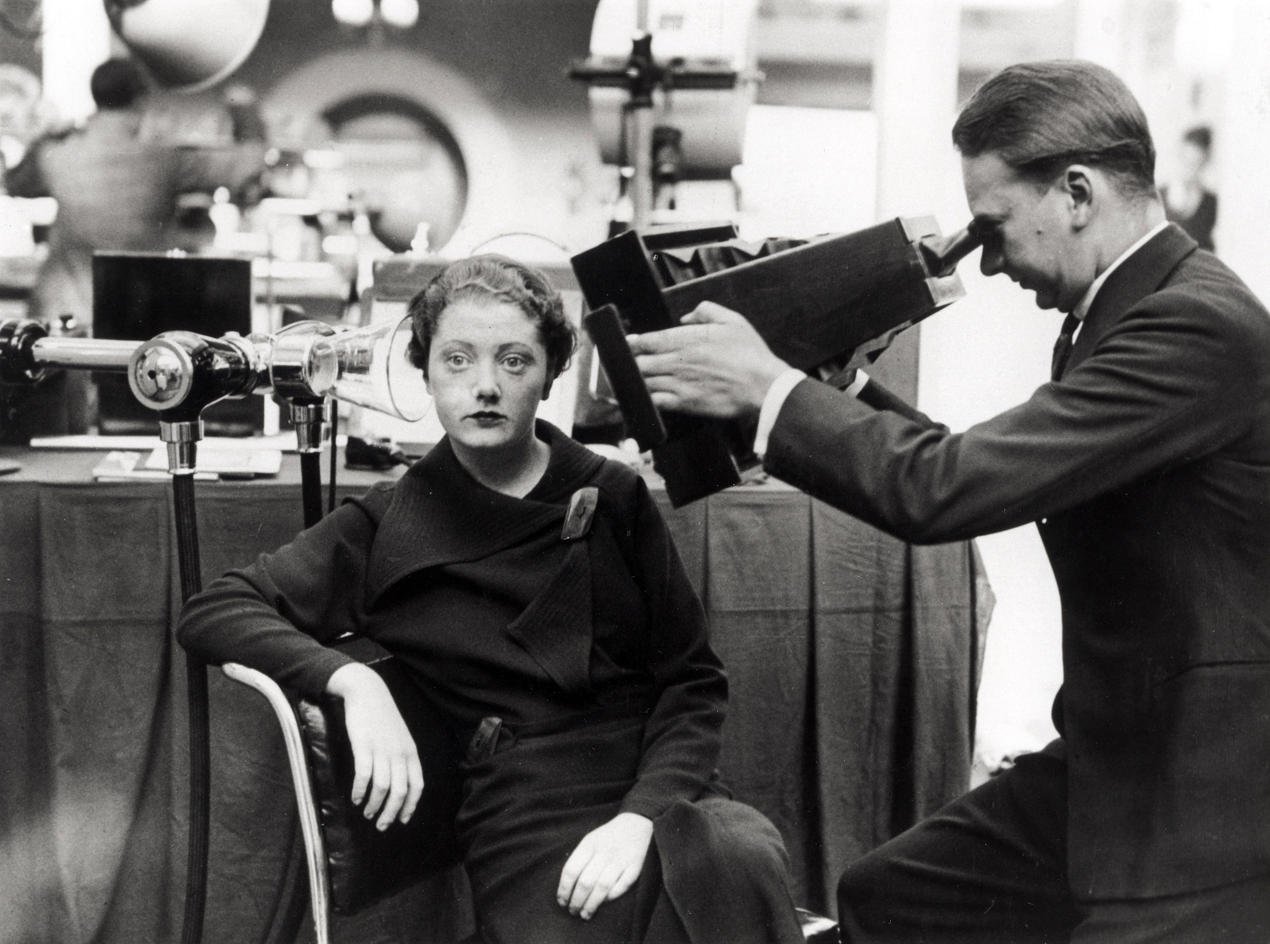 Woman having her head x-rayed, 15 October 1934.