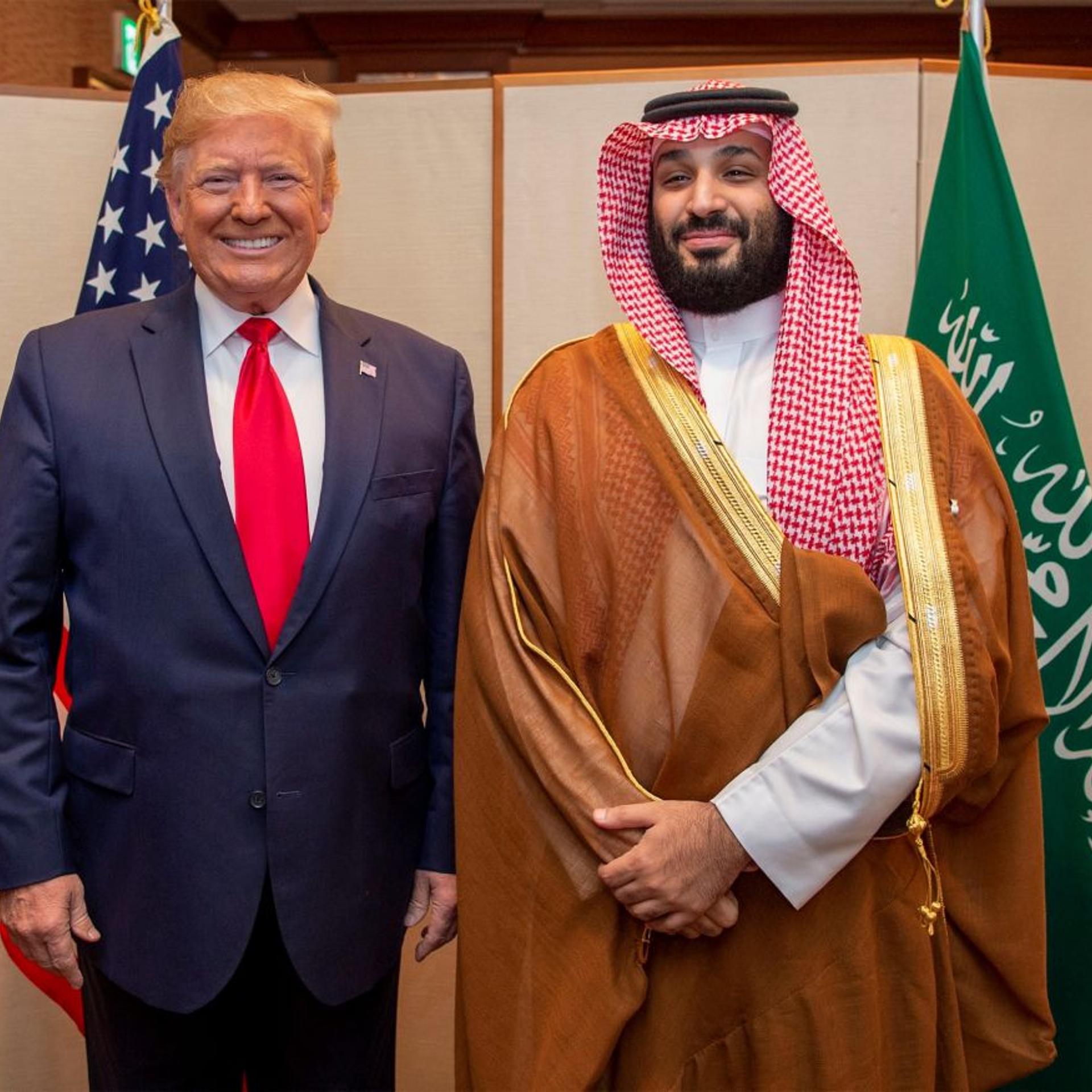 US President Trump meets Crown Prince of Saudi Arabia Al Saud