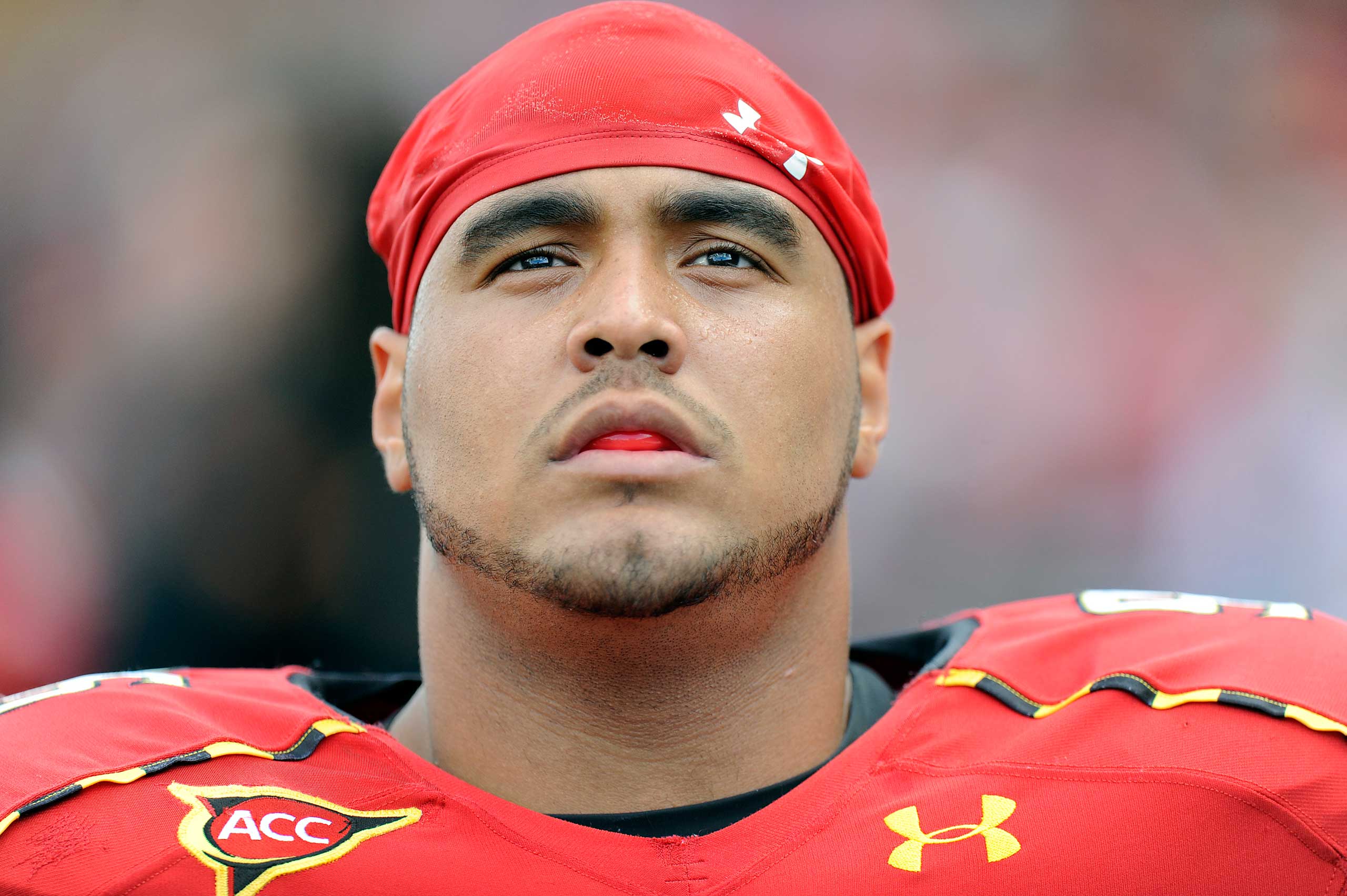 A.J. Francis playing for the Maryland Terrapins in 2012.