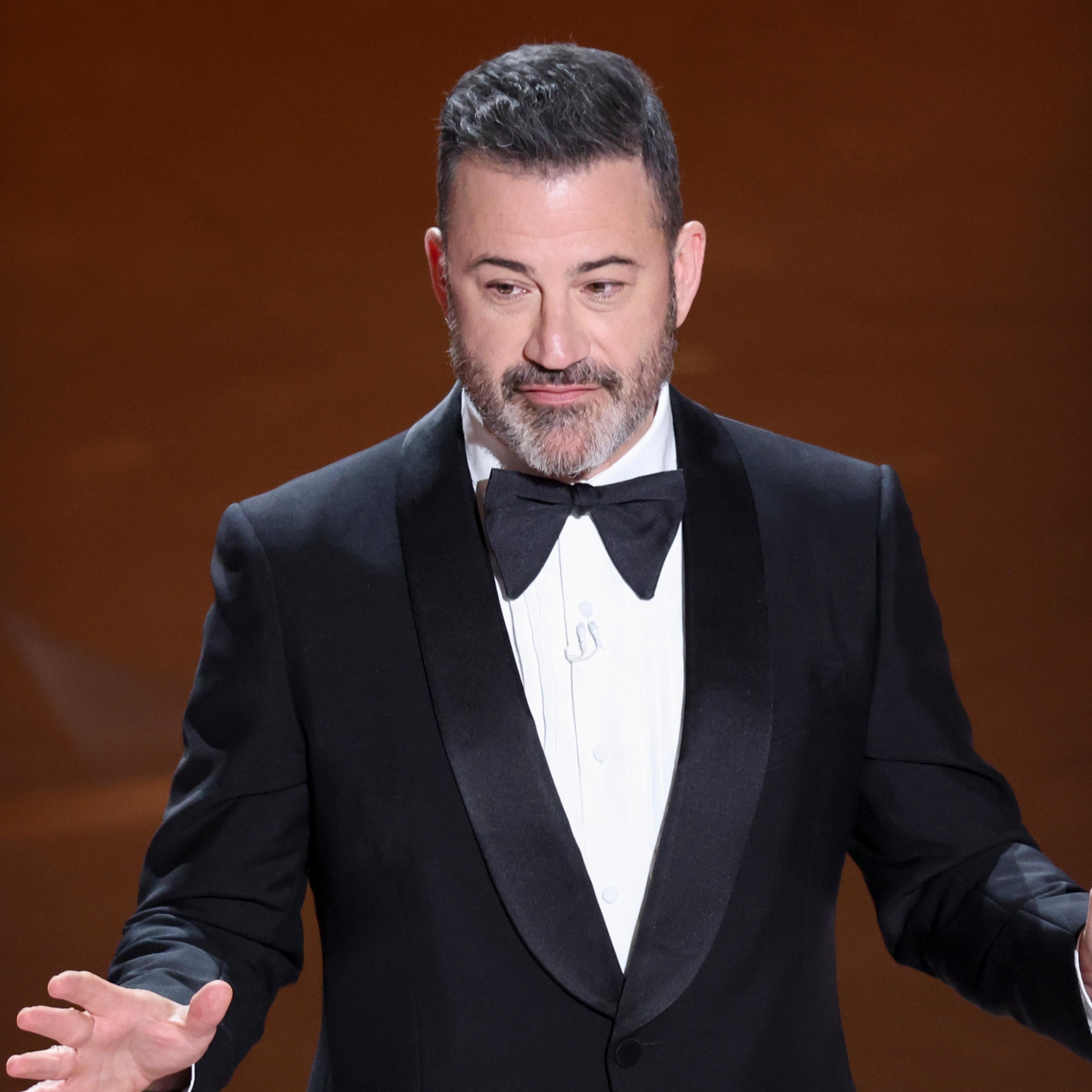 Jimmy Kimmel hosts the 96th Academy Awards at the Dolby Theatre in Los Angeleson March 10, 2024.