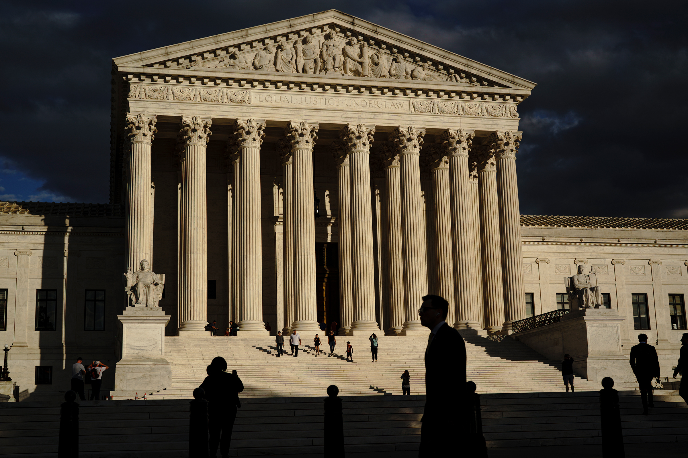 The U.S Supreme Court building is seen at dusk in Washington on Oct. 22.