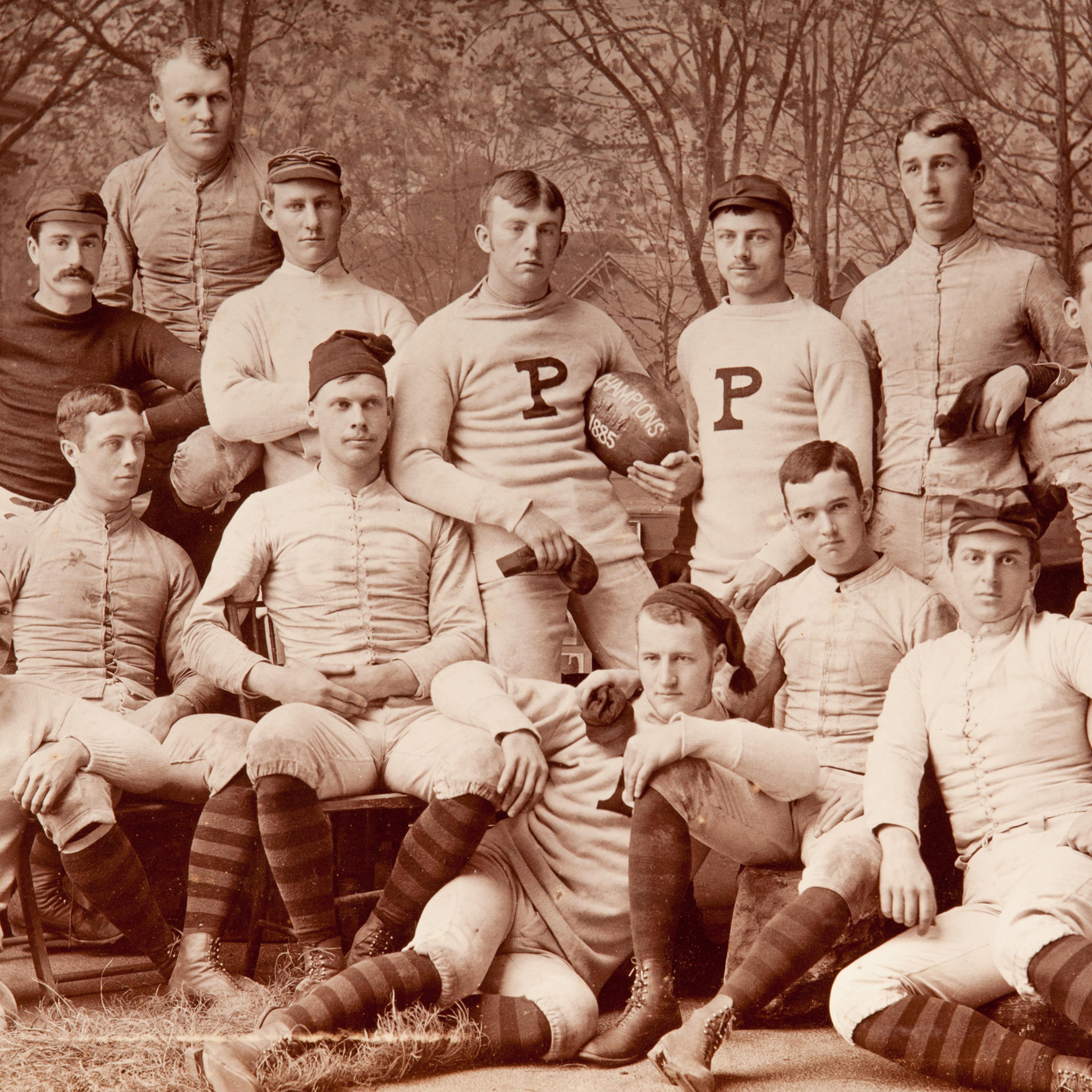 Princeton University championship football team. Circa 1885.