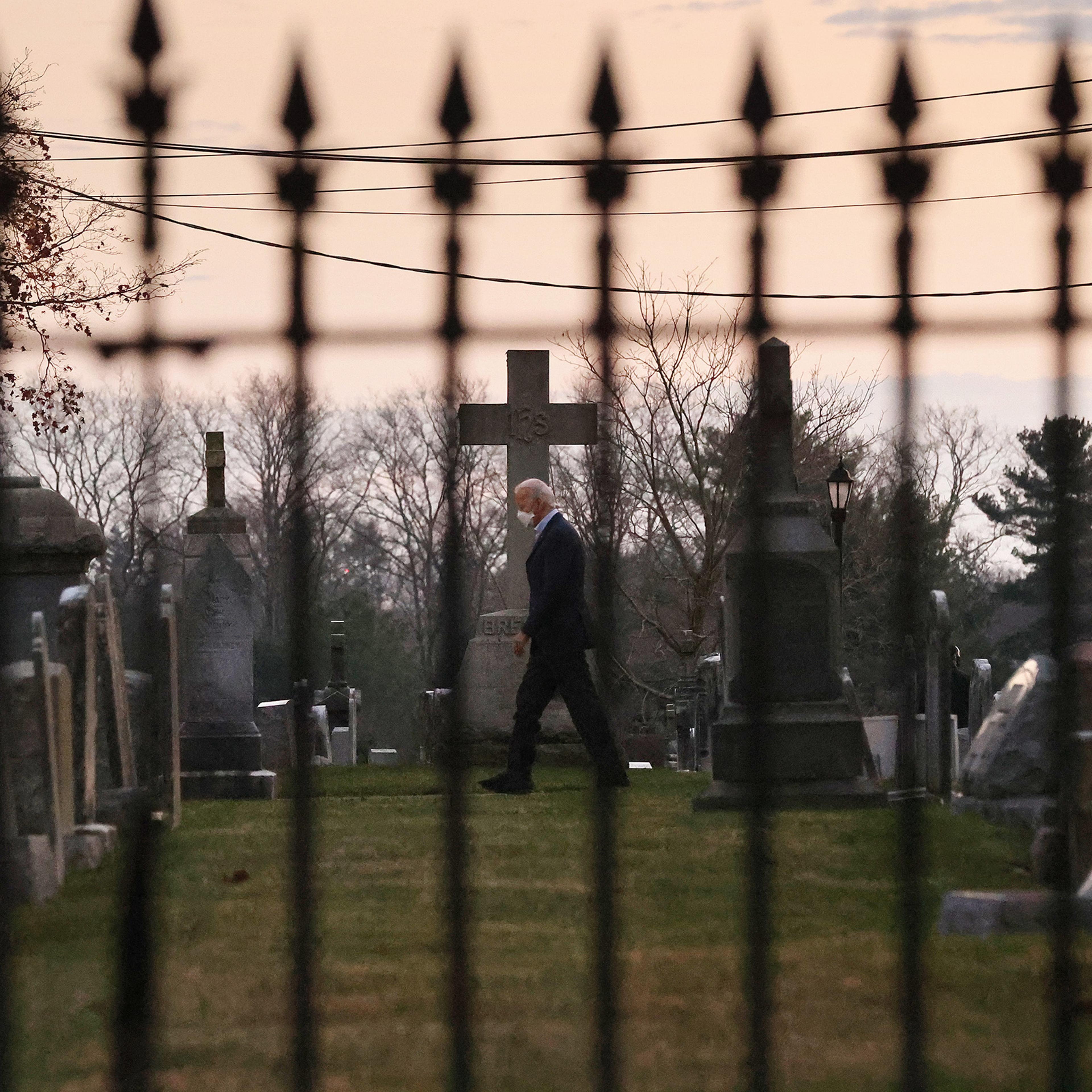 Biden leaves services Dec. 12 at St. Joseph on the Brandywine, his home church in Wilmington, Del.