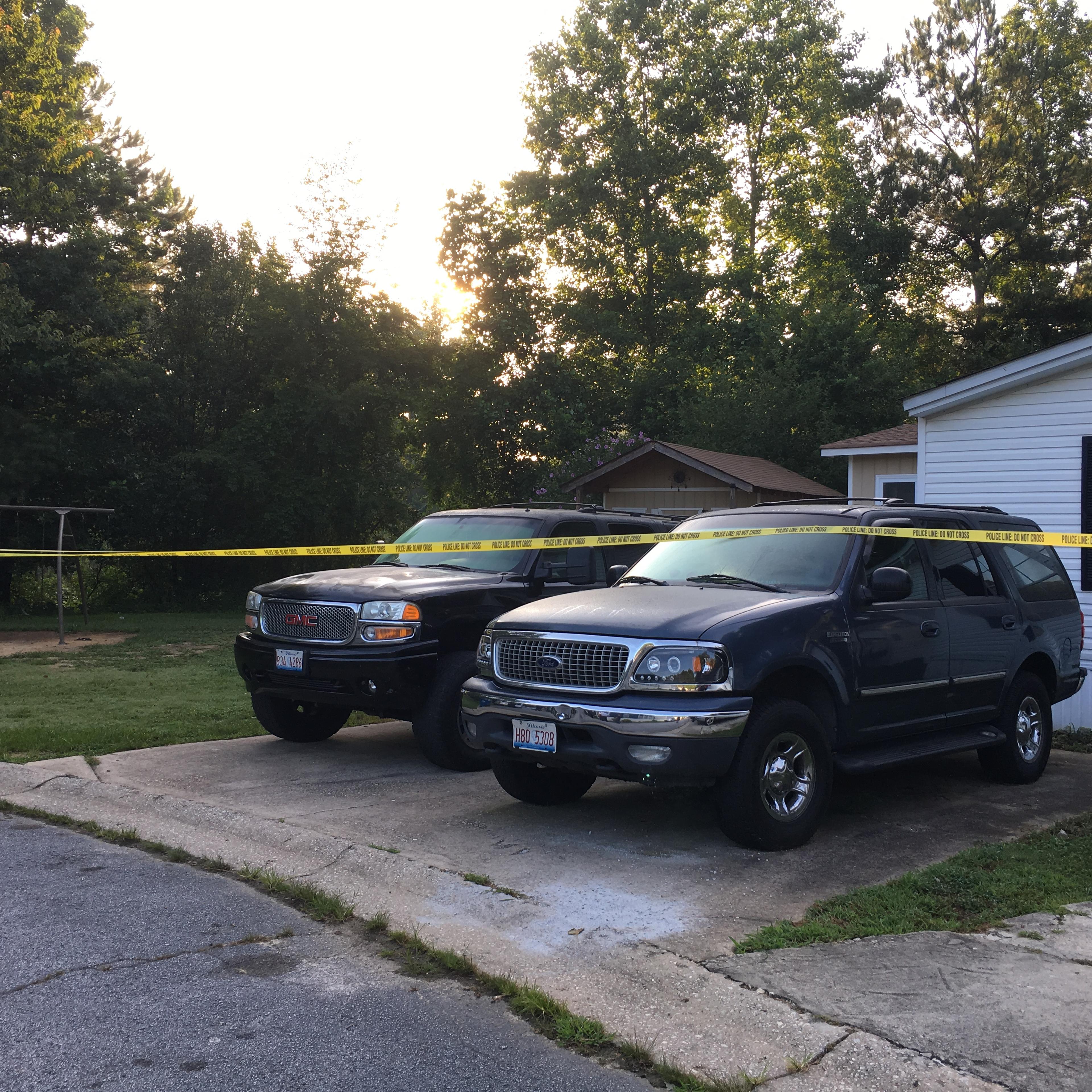 The outside of the house in Loganville where the bodies were found on Thursday, July 6.