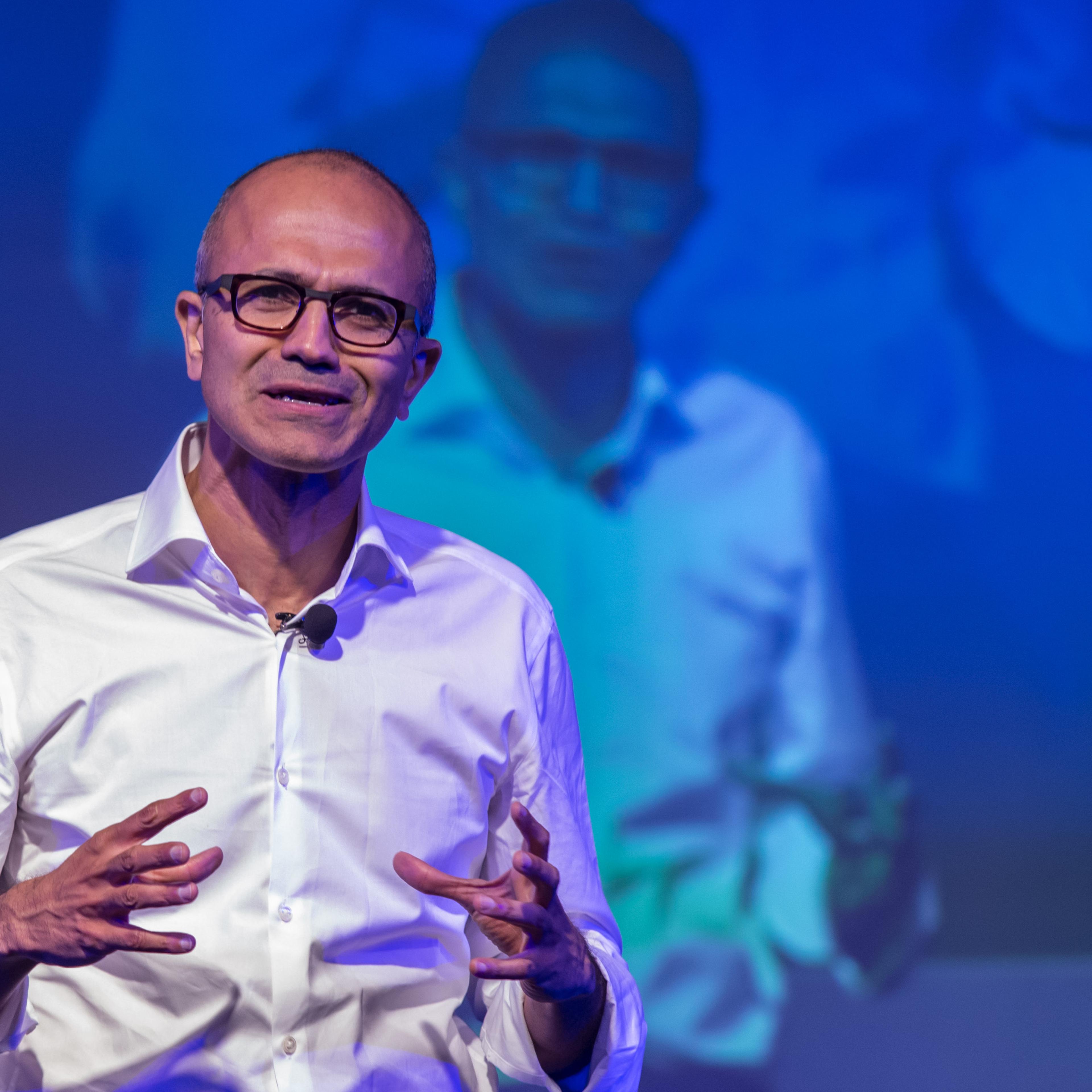 Microsoft Corp Chief Executive Officer Satya NadellaSpeaks At Company Event
