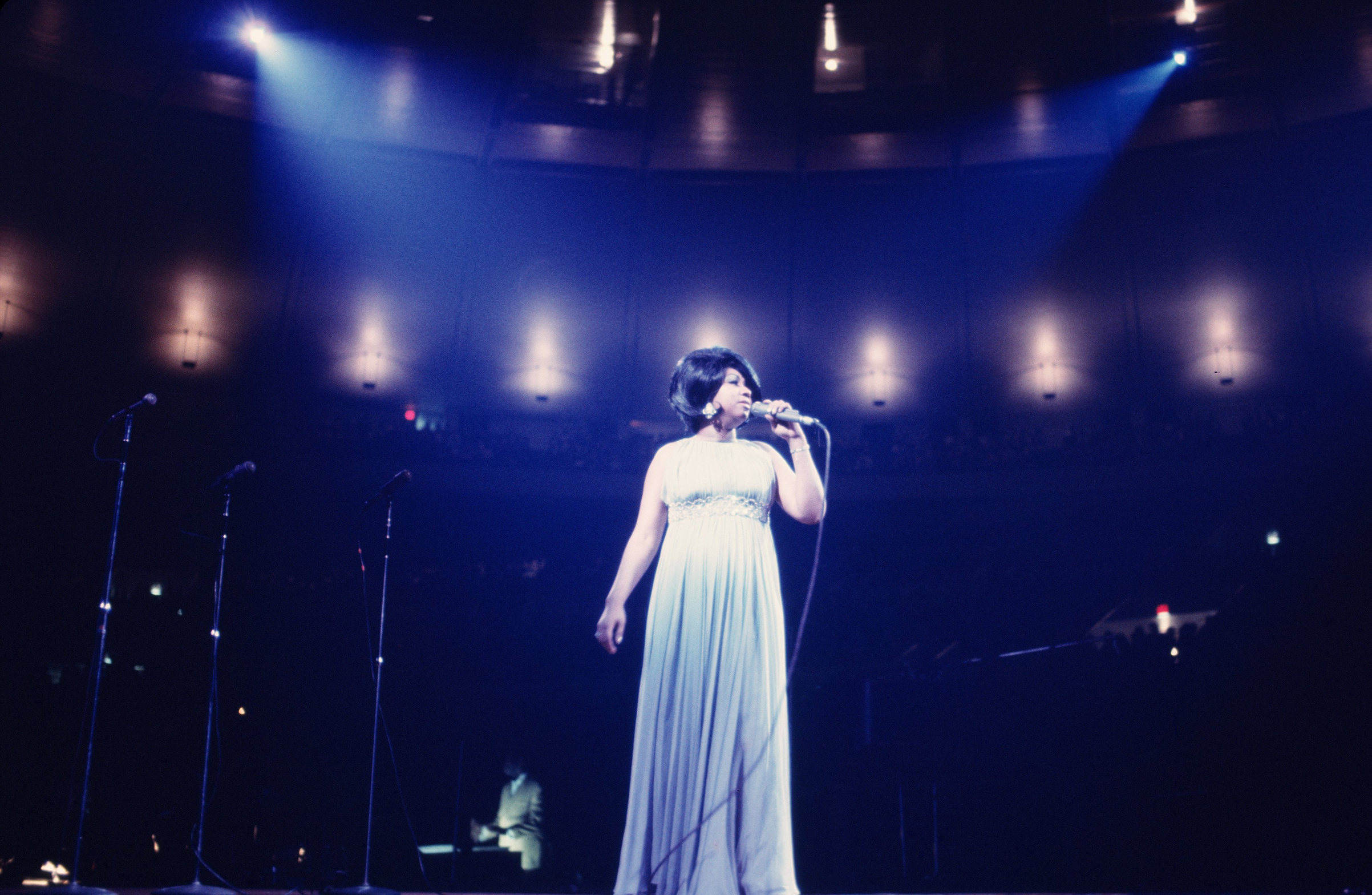 Aretha Franklin performs in New York
