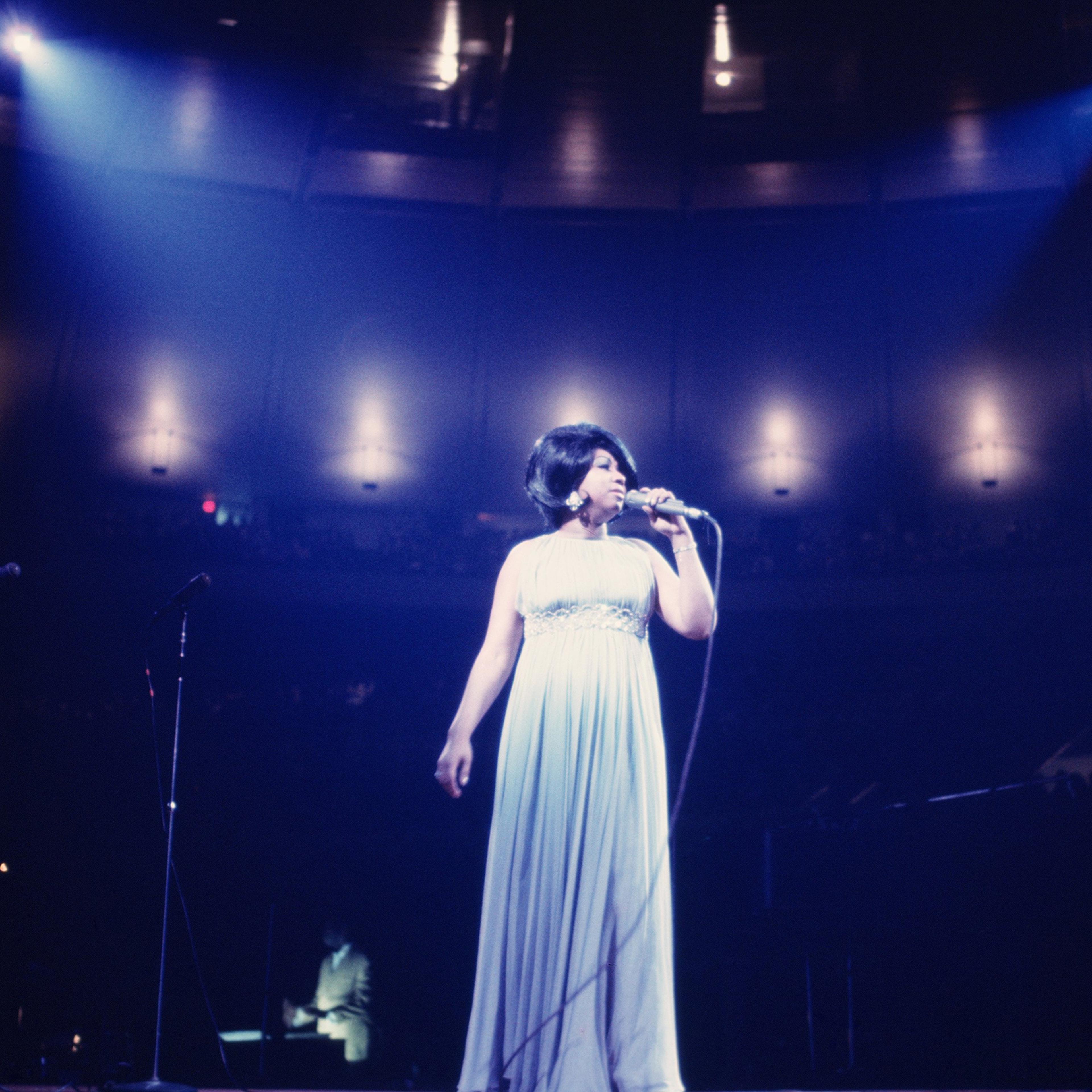Aretha Franklin performs in New York