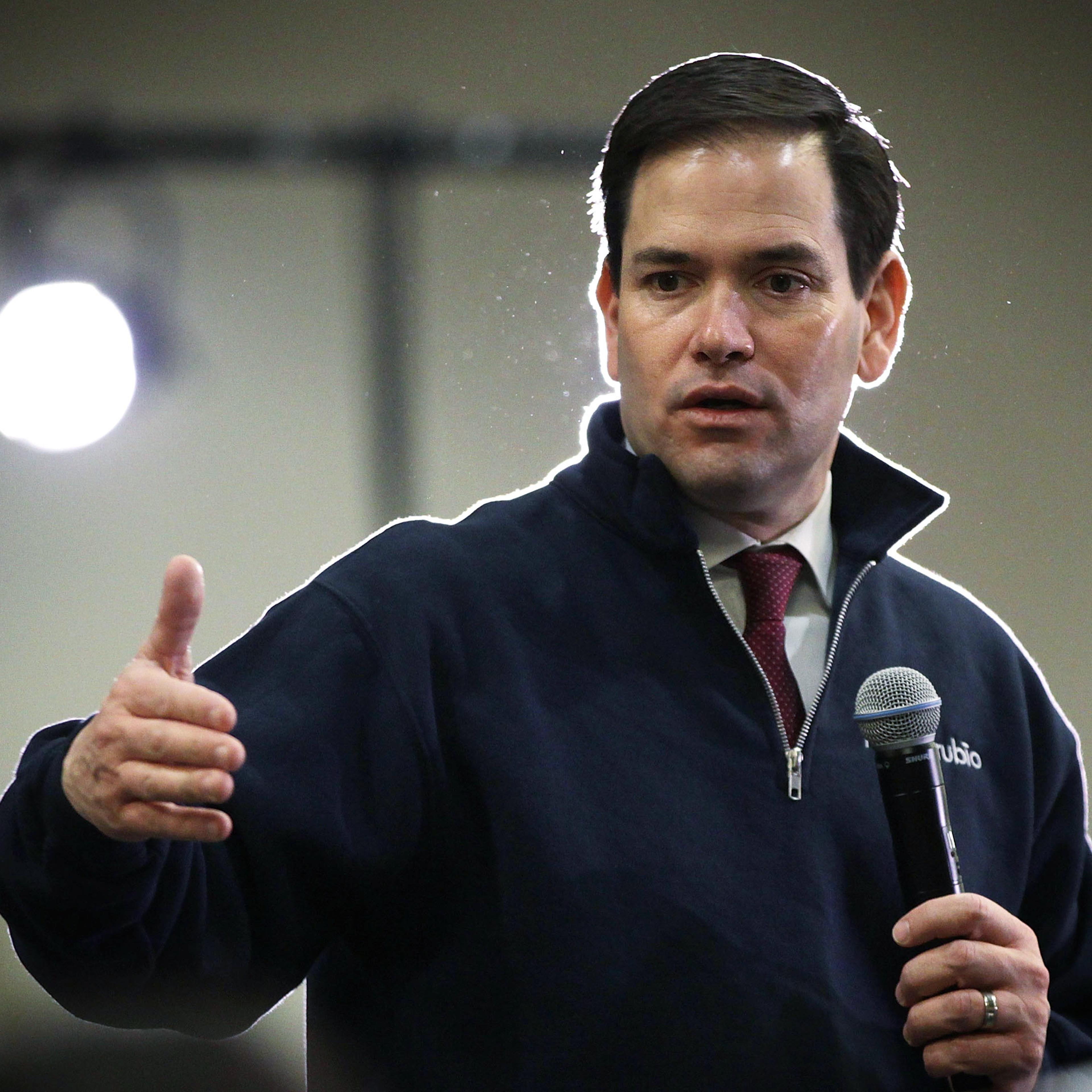 Republican presidential candidate Sen. Marco Rubio (R-FL) speaks to voters during a campaign event Feb. 15, 2016 in Rock Hill, South Carolina.