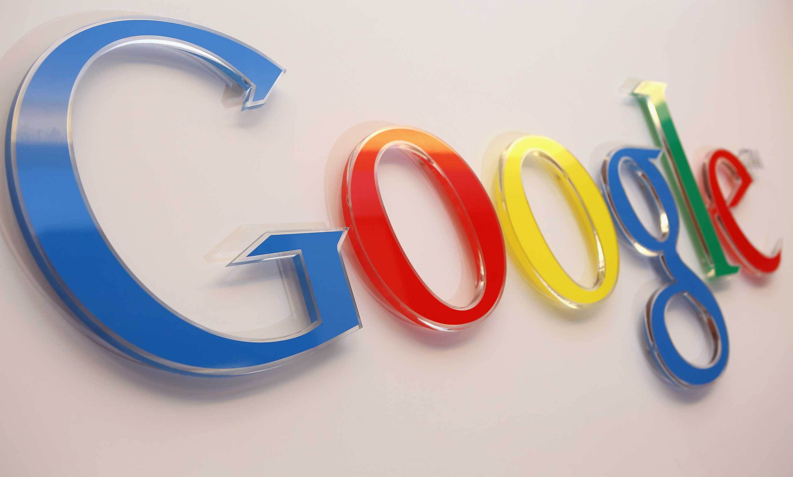 The Google logo is seen inside the company's offices in Berlin on Mar. 23, 2015.
