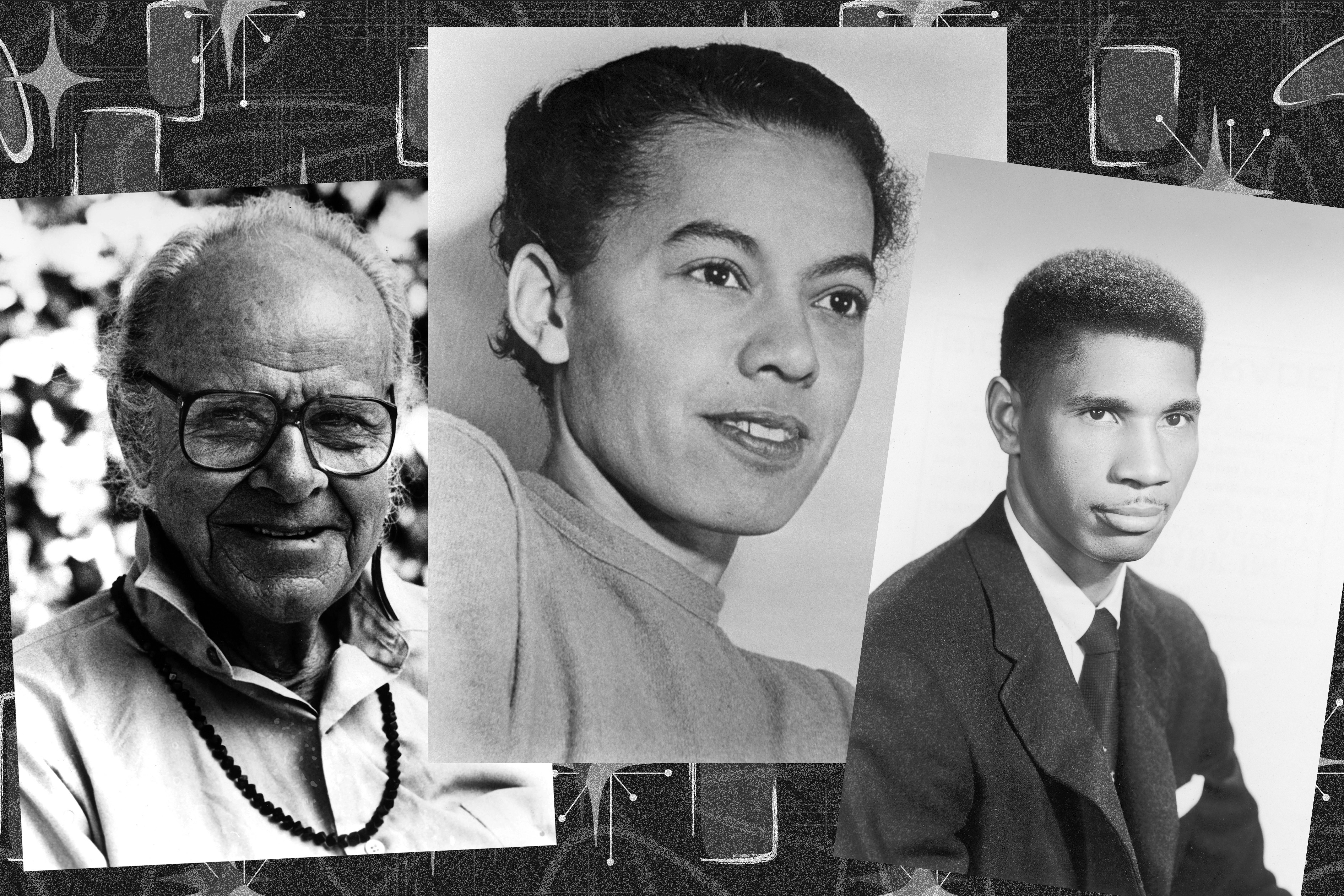 Harry Hay, Pauli Murray and Medgar Evers.