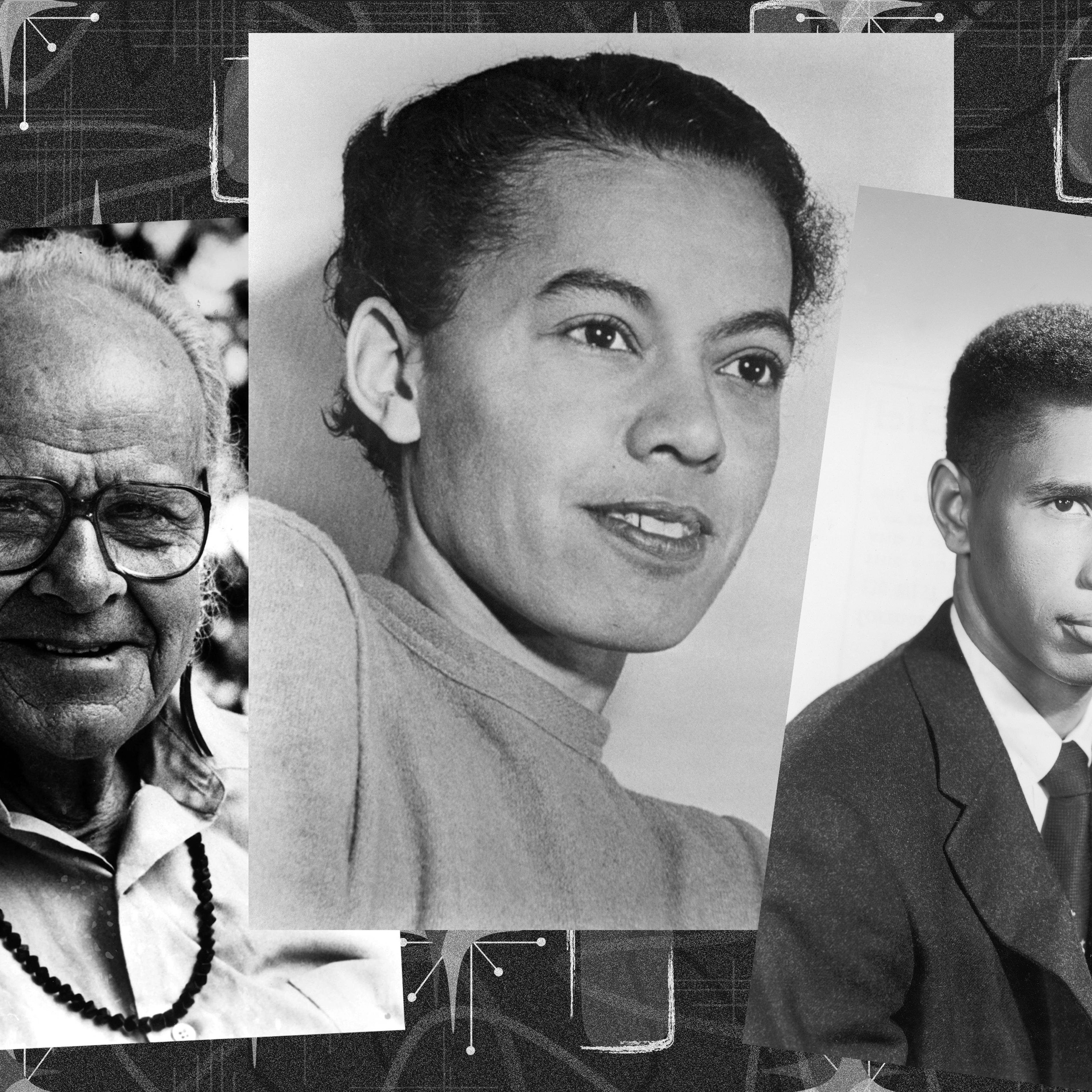 Harry Hay, Pauli Murray and Medgar Evers.