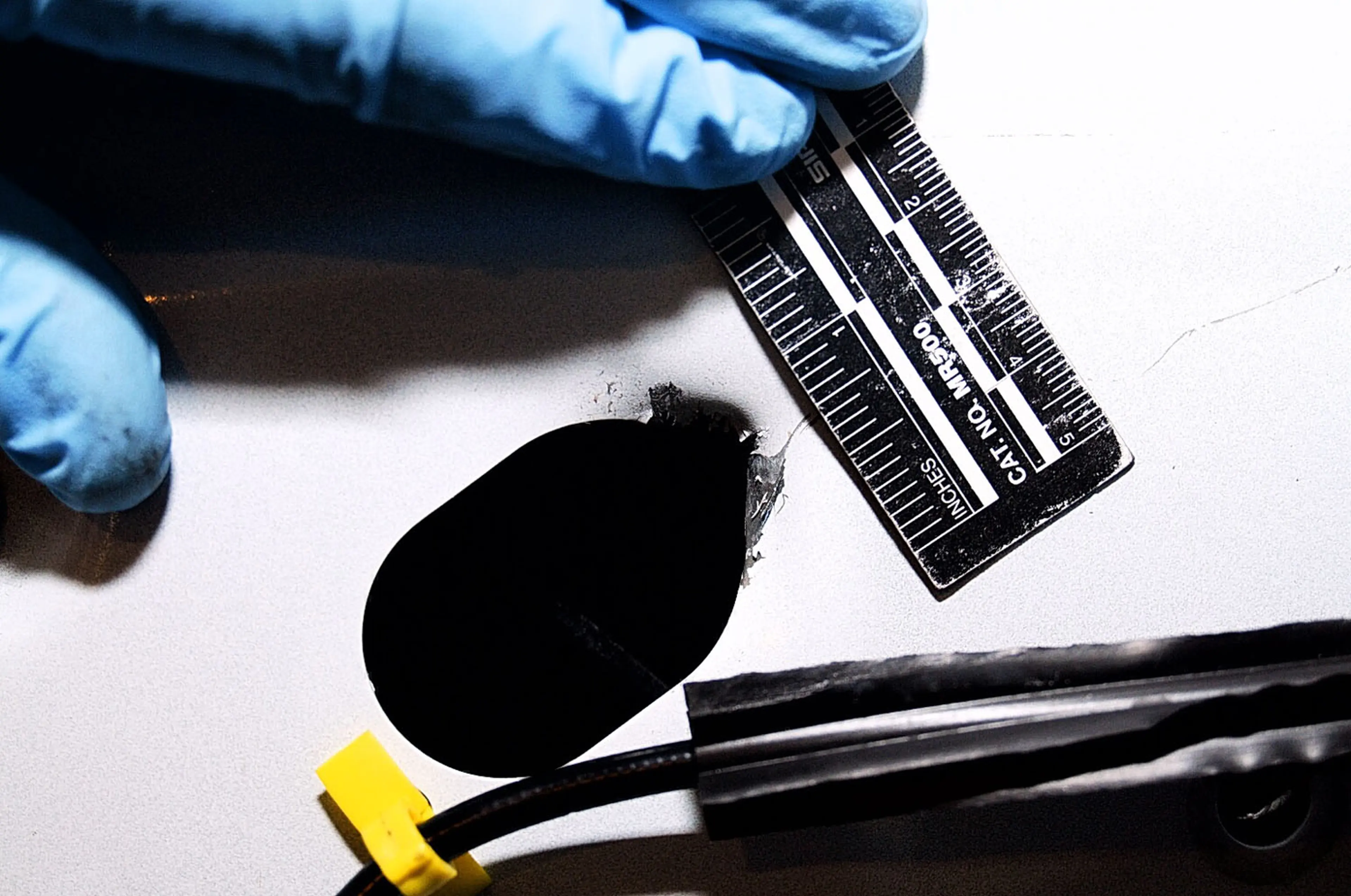 An undated evidence photograph made available by the St. Louis County prosecutors office on Nov. 25, 2014 shows Ferguson police officer Darren Wilson's vehicle taken after the shooting of Michael Brown.