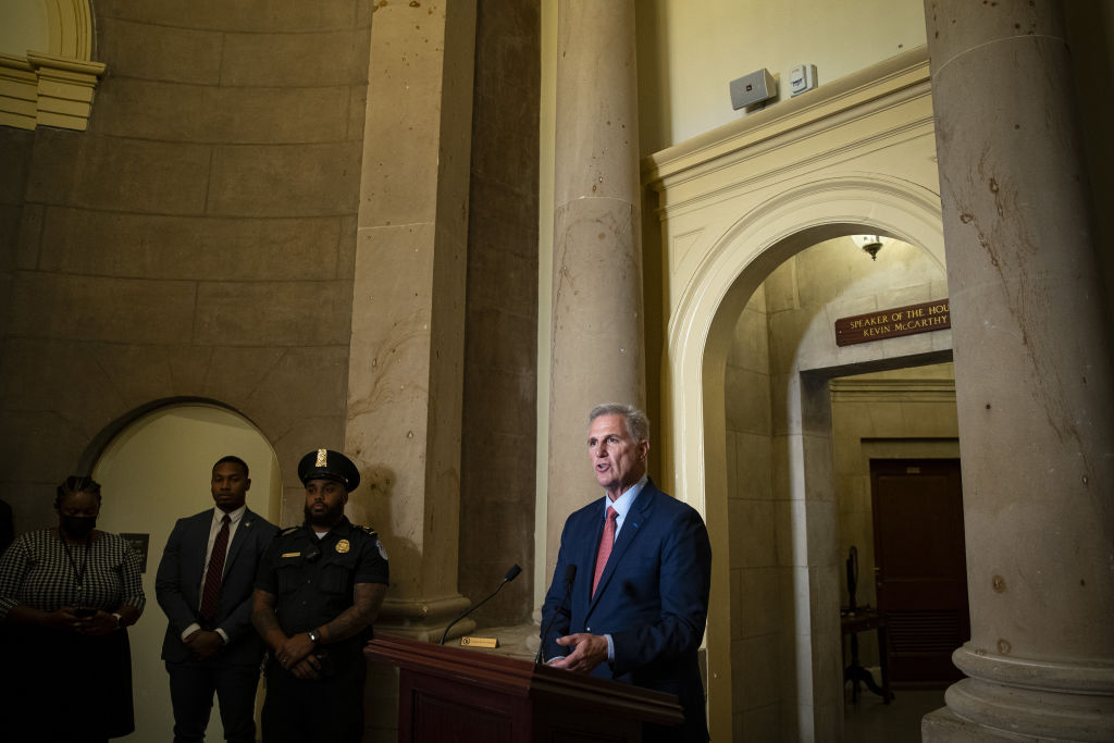 House Speaker McCarthy Addresses Members Of The Media