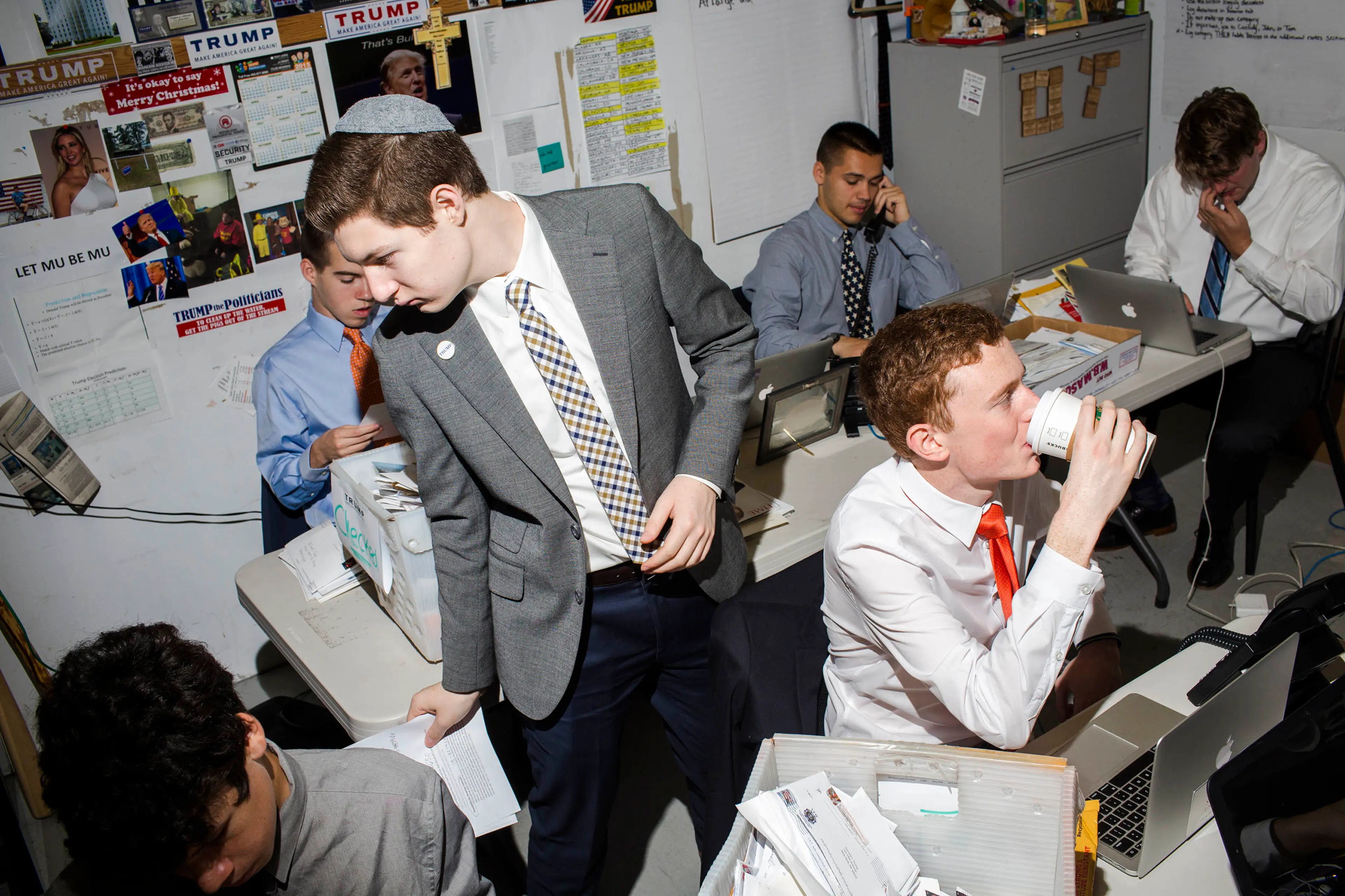 NEW YORK - MAY 24: Scenes from Inside the campaign headquarters of Donald Trump on May 24, 2016, in Trump Tower in New York City. (Photo by Landon Nordeman)
