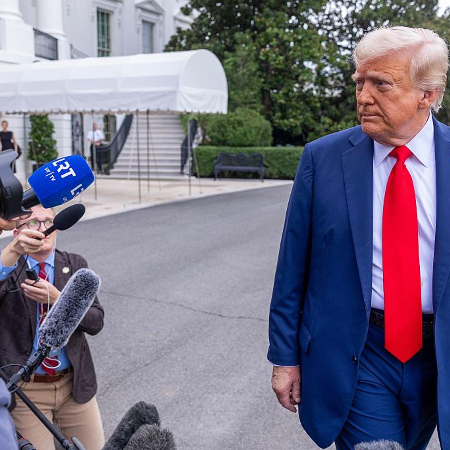 President Trump Departs White House For Arizona