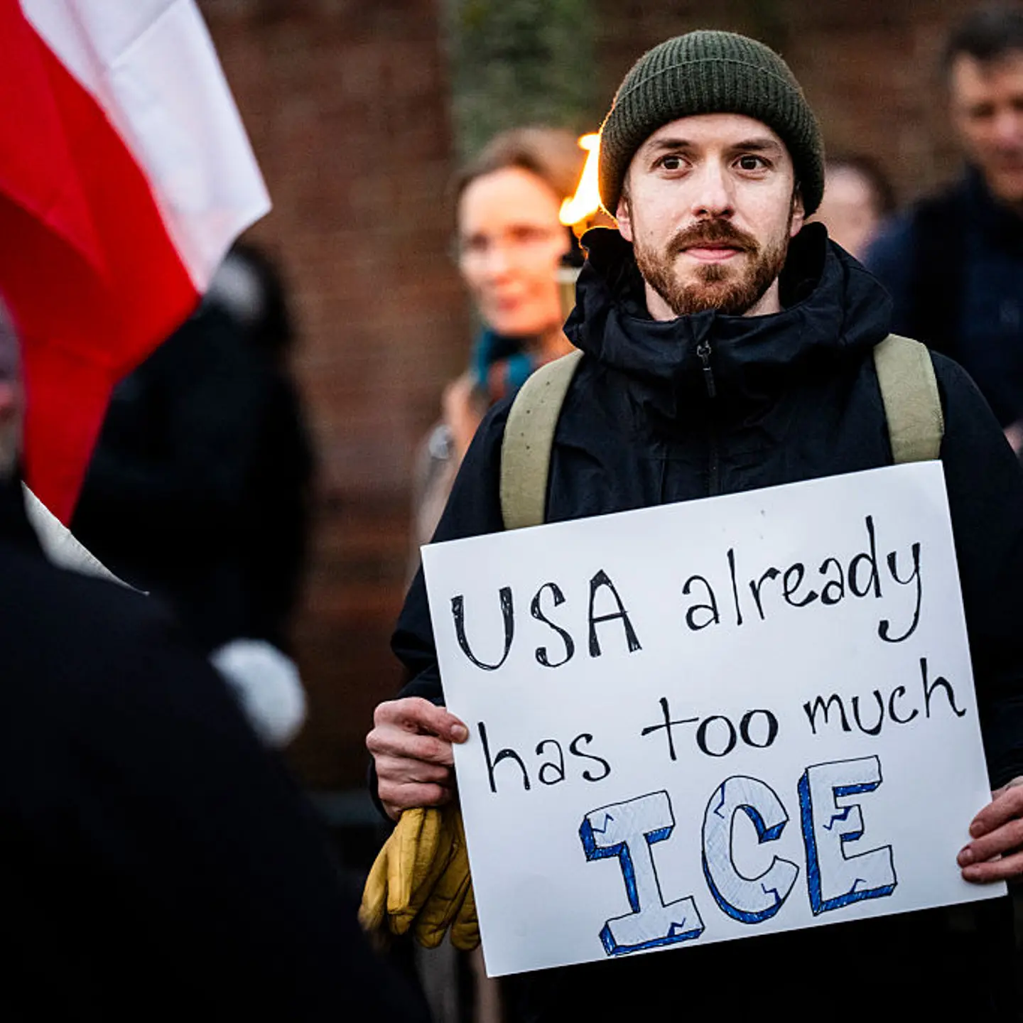 'Greenland Belongs To The Greenlanders' Protest At US Embassy In Copenhagen