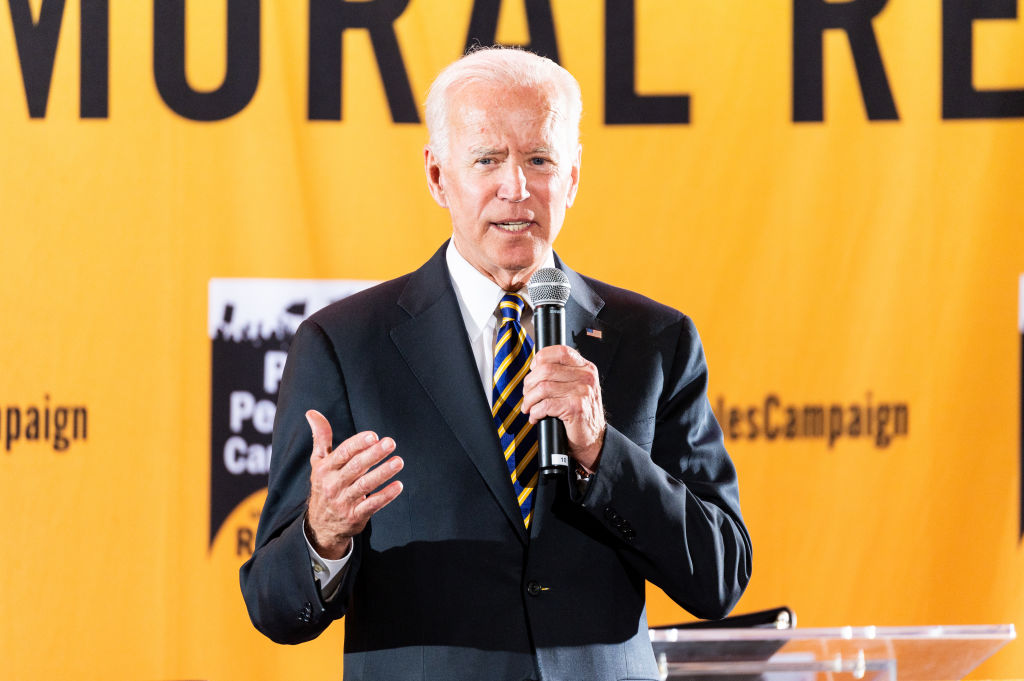 Former Vice President Joe Biden (D) speaking at the Poor