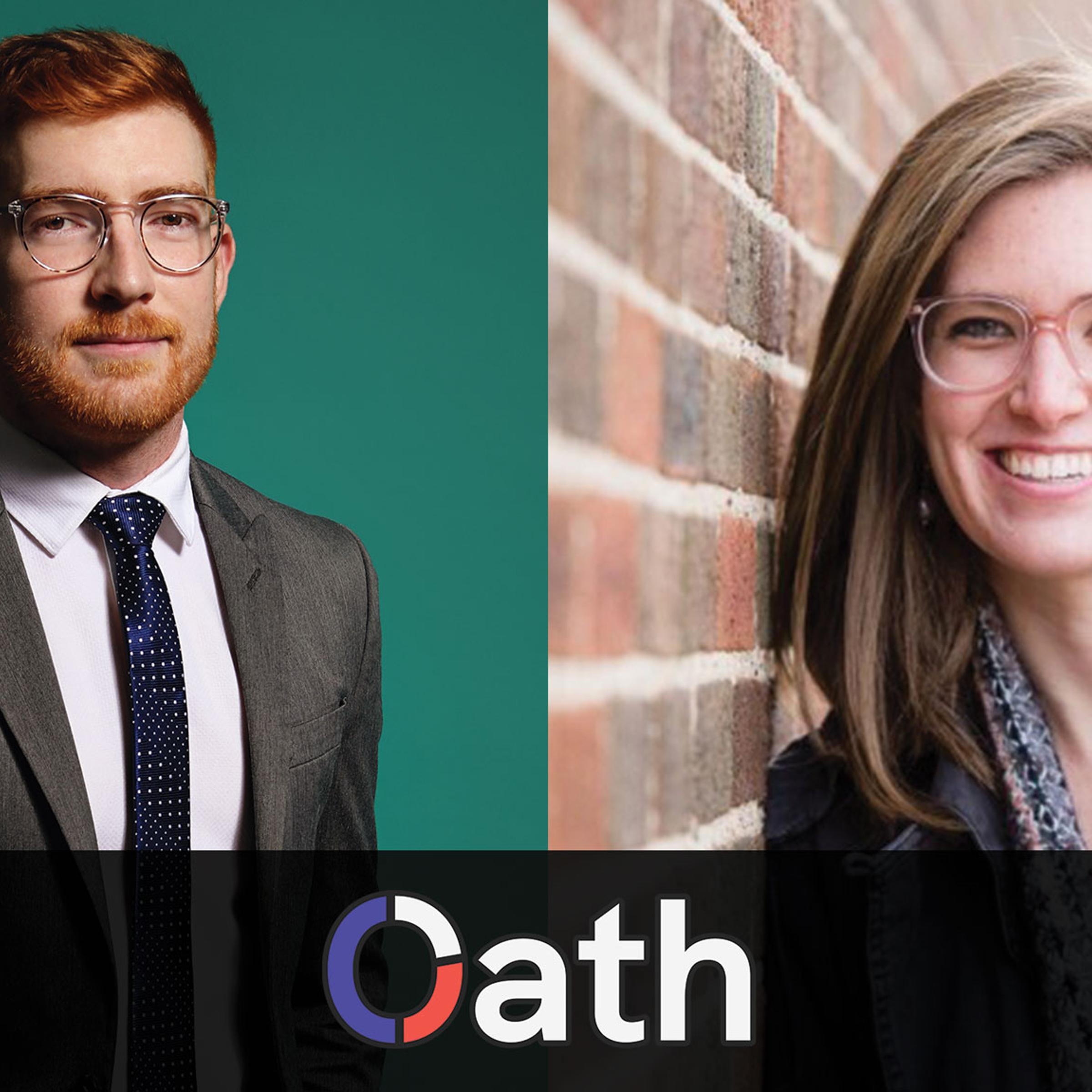 Cofounders of Oath, Brian Derrick and Taylor Ourada.