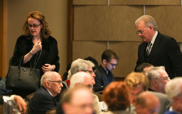 Billionaires Robert Mercer and his daughter Rebekah attend the 12th International Conference on Climate Change hosted by The Heartland Institute on March 23, 2017 in Washington, D.C. (Photo by Oliver Contreras/For The Washington Post via Getty Images)