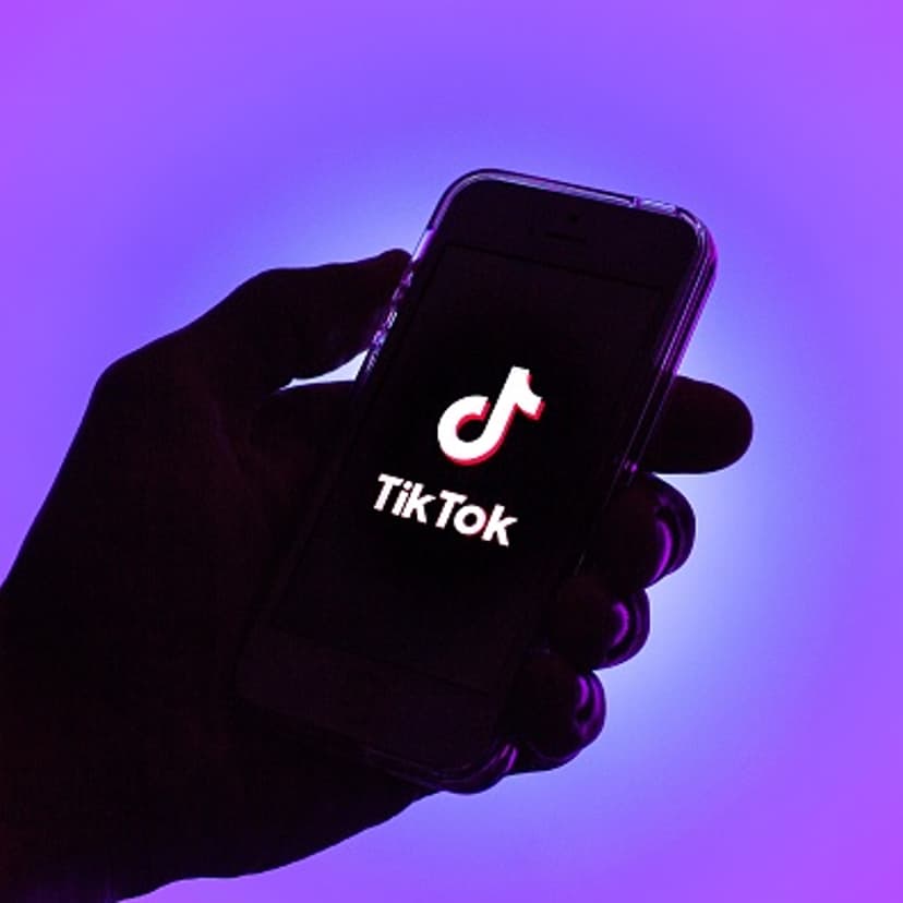 In this photo illustration, a TikTok logo is displayed on a smartphone.