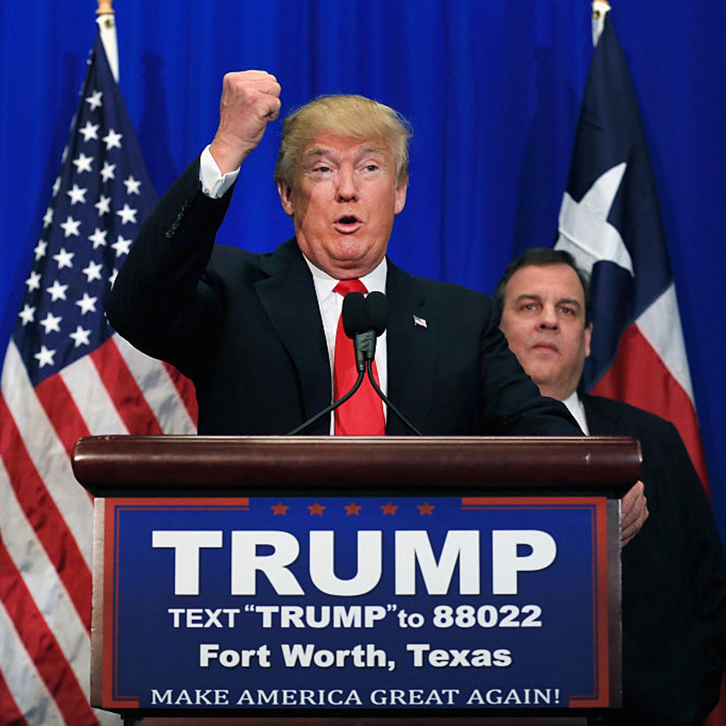 Republican presidential candidate Donald Trump is pictured in Fort Worth, Texas, Feb. 26, 2016.