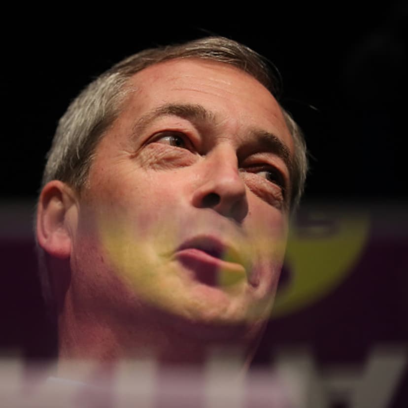 Nigel Farage MEP adresses UKIP party members during the UKIP annual conference at the Macron Stadium on February 17, 2017 in Bolton, England.