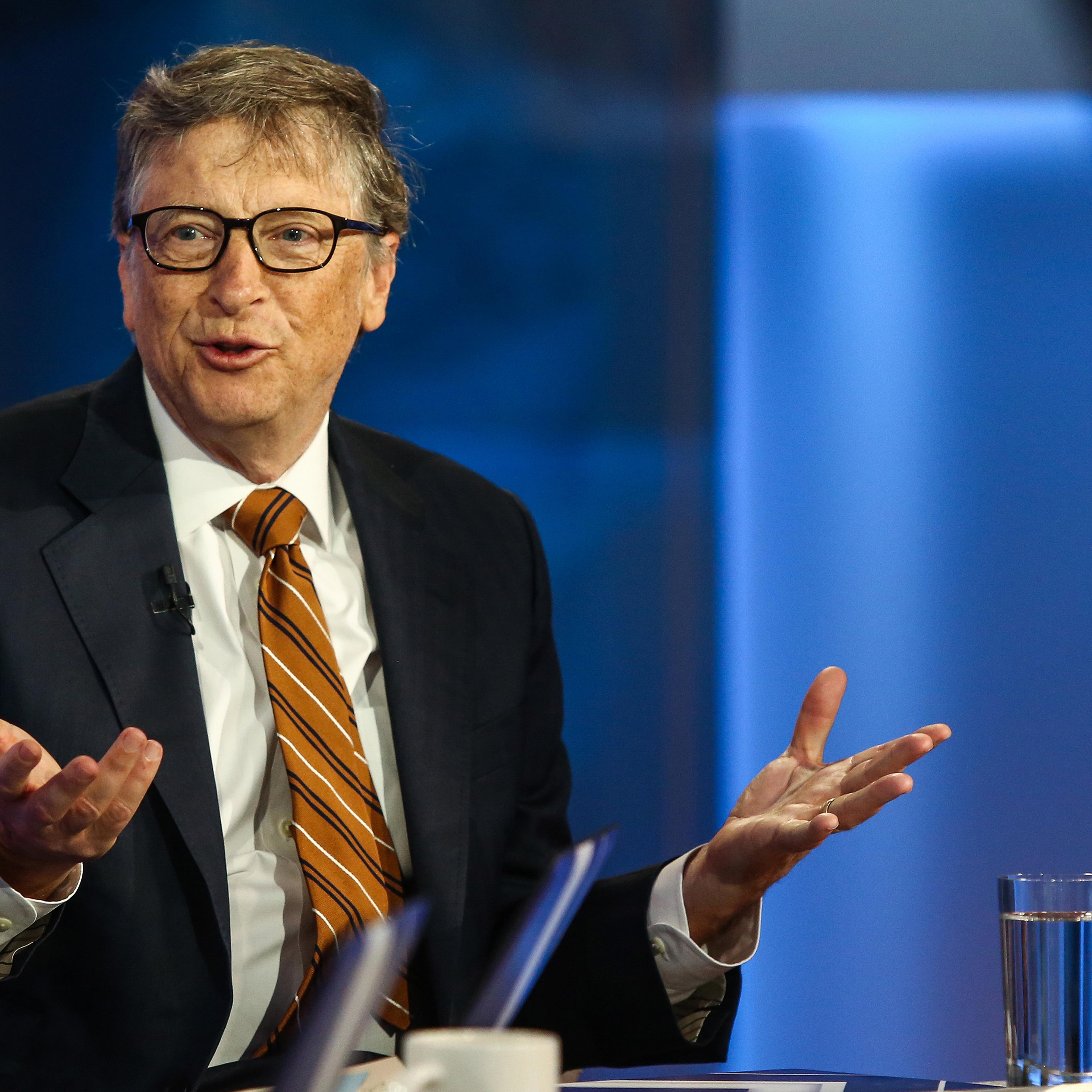 Bill Gates speaks during a Bloomberg Television interview in New York on Feb. 23, 2016.