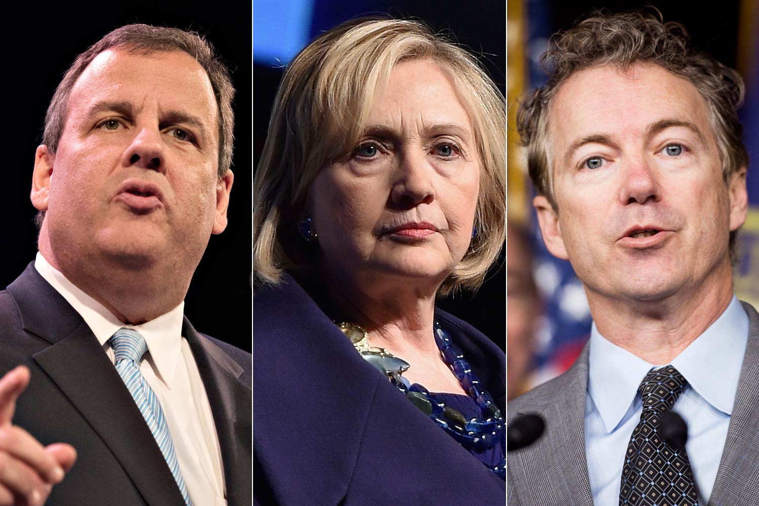 Governor Chris Christie, Former Secretary of State Hillary Clinton, Senator Rand Paul