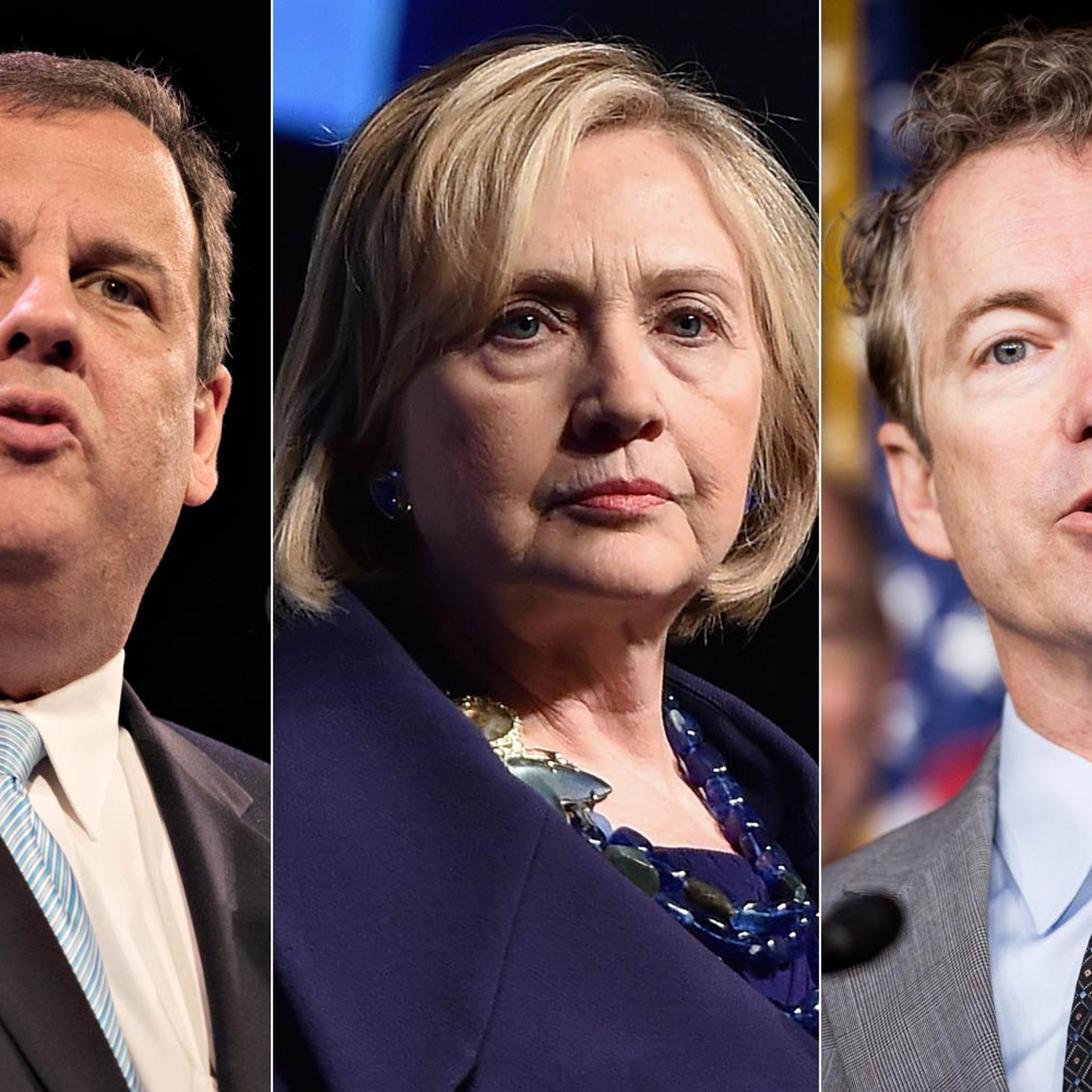 Governor Chris Christie, Former Secretary of State Hillary Clinton, Senator Rand Paul