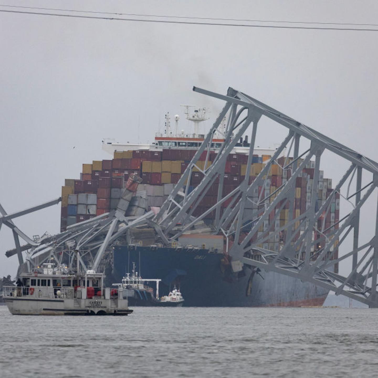 Baltimore's Francis Scott Key Bridge Collapses After Being Struck By Cargo Ship