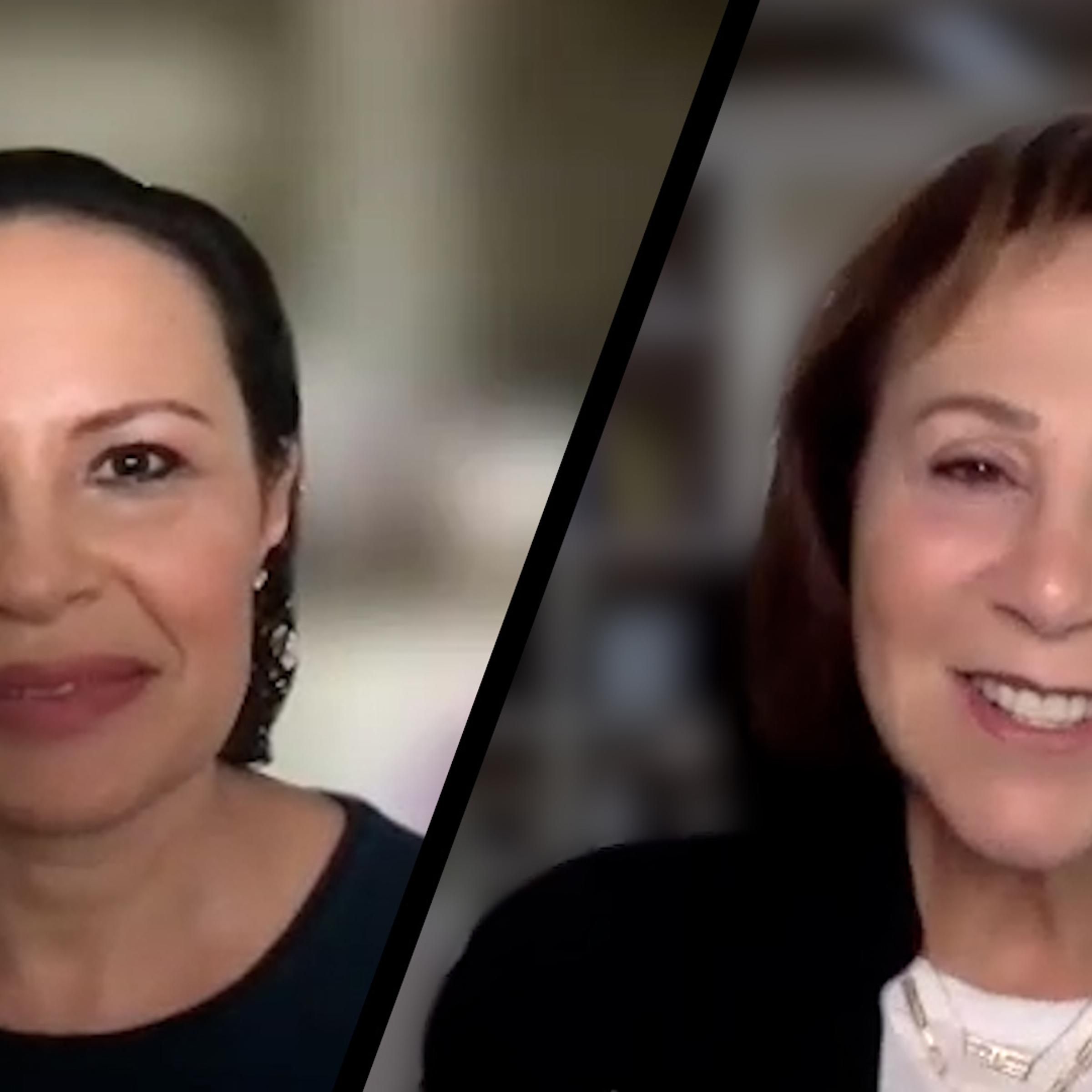 Heather Mann (left) and Shelia Bauer (right), two participants in the WISDOM study on breast cancer.