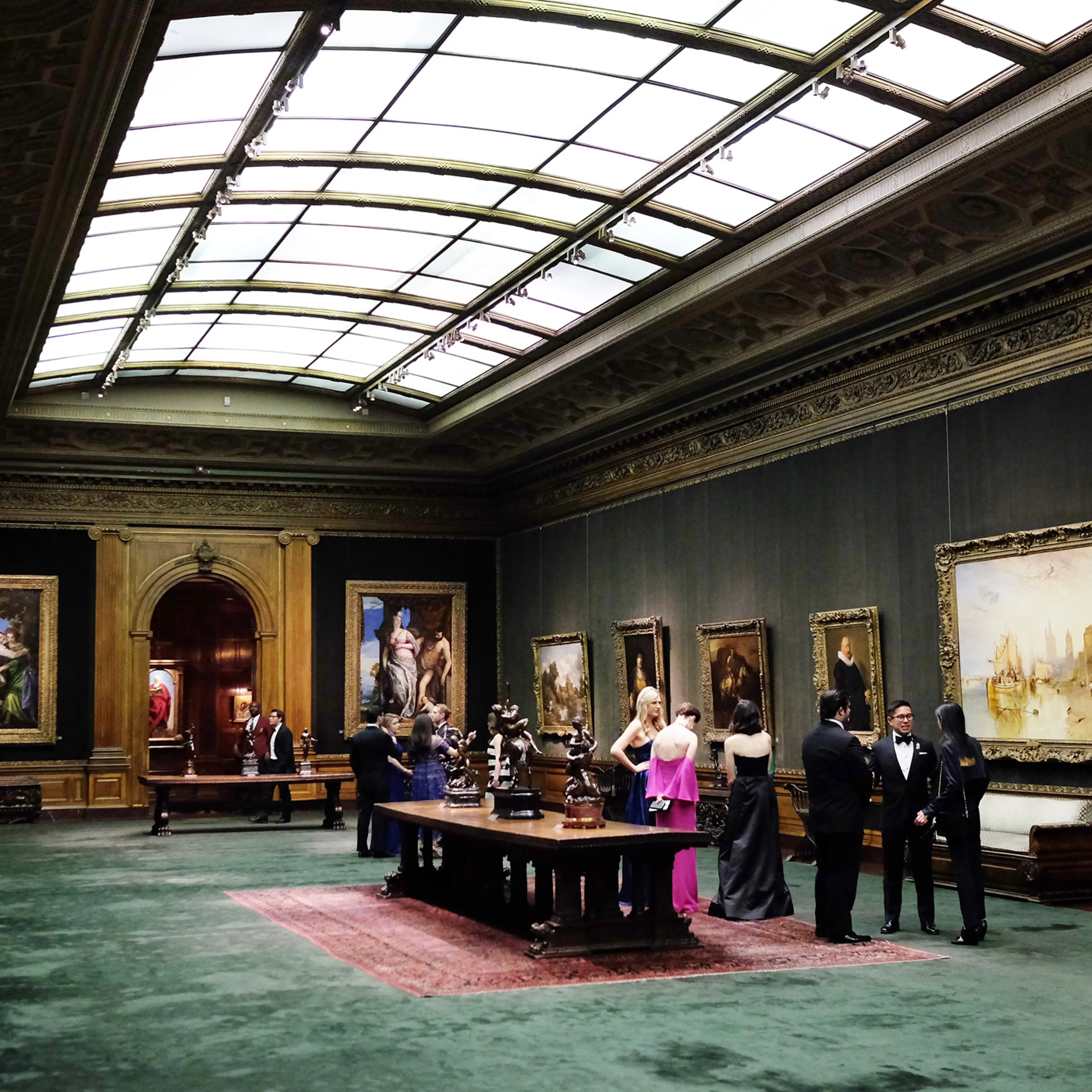 The Frick Collection, New York Industrialist Henry Clay Frick willed his Gilded Age mansion and its contents—art, furniture and decoration— to the public. The permanent collection, many arranged to Frick's design, contains master paintings while temporar